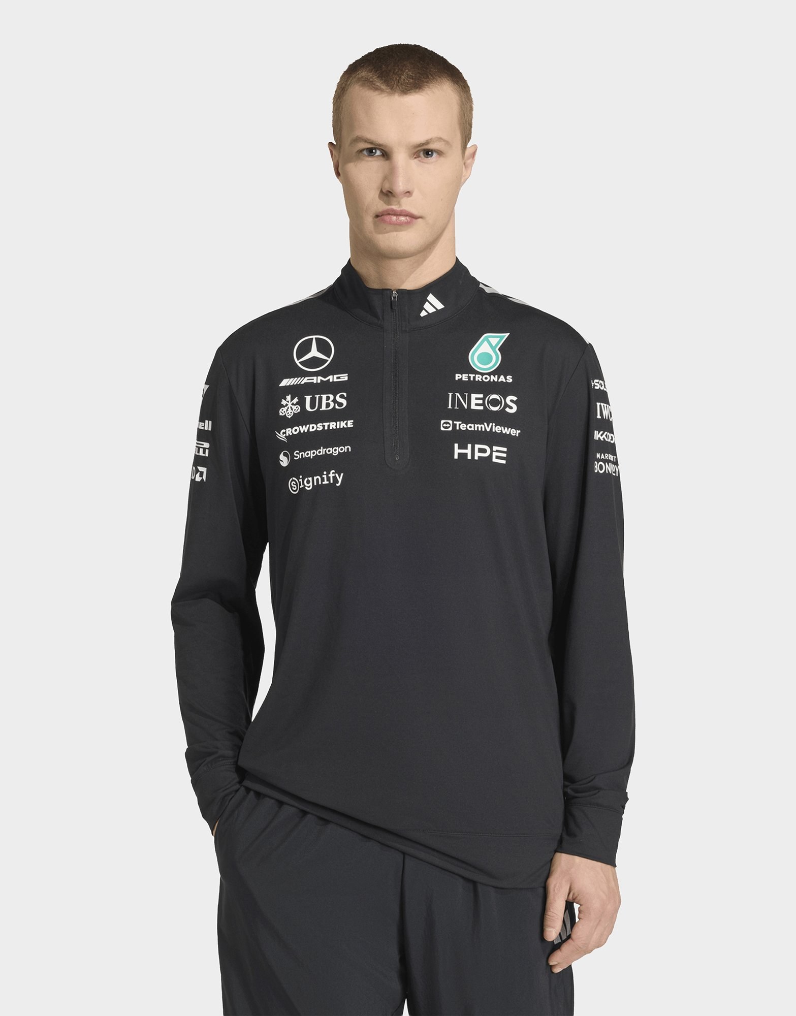 adidas Mercedes-amg Petronas Formula 1 Team Engineers Quarter Zip Sweatshirt