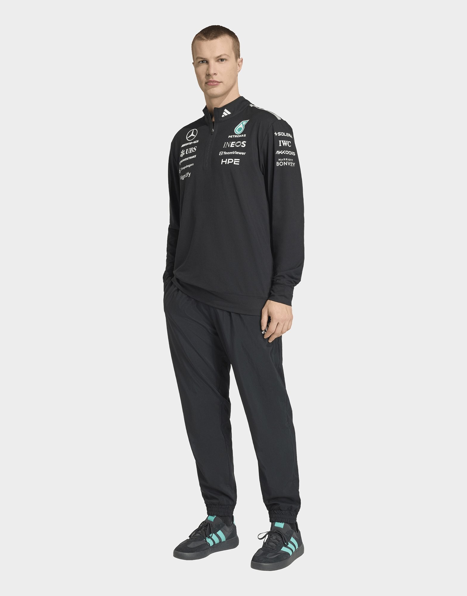 adidas Mercedes-amg Petronas Formula 1 Team Engineers Quarter Zip Sweatshirt