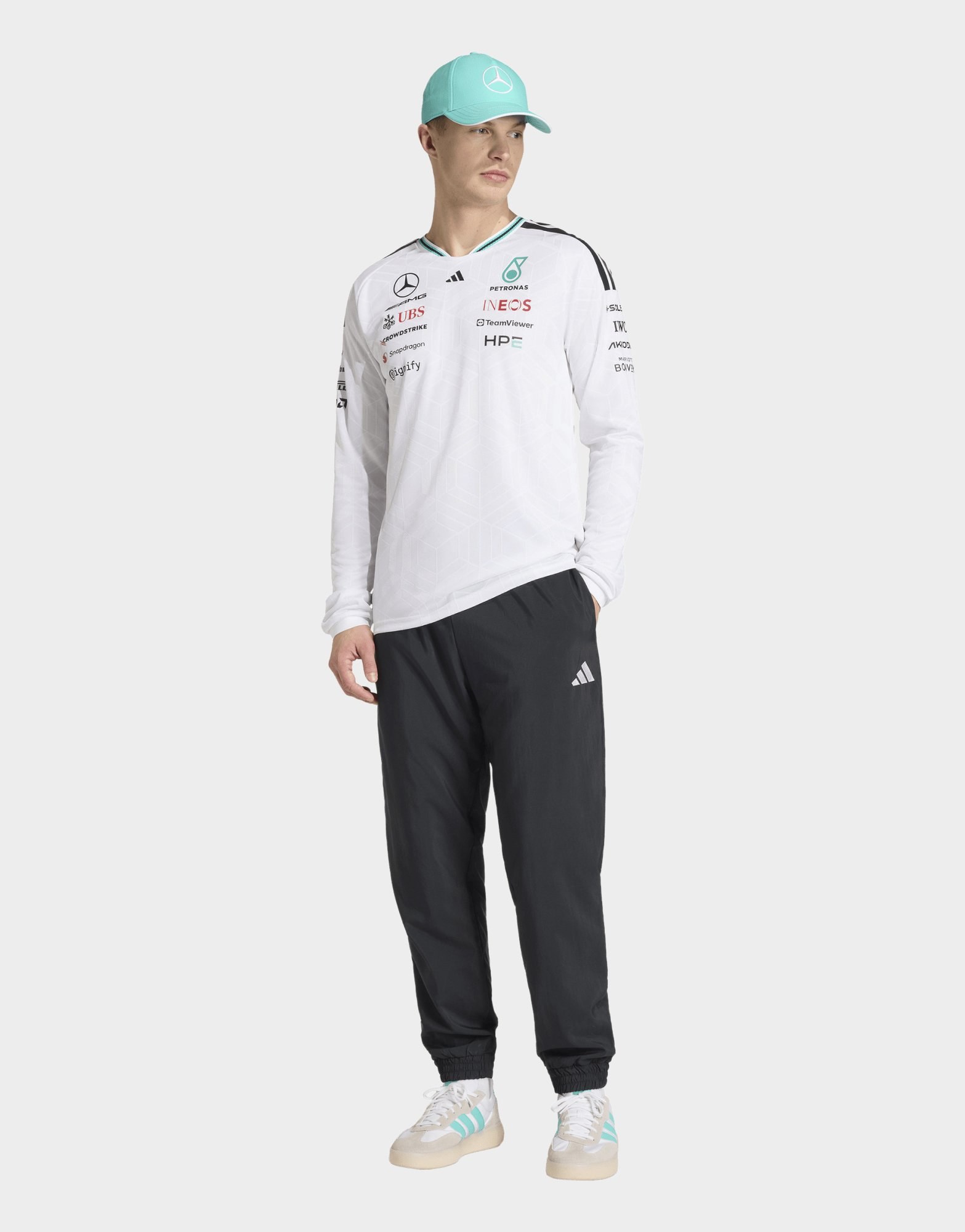 adidas Mercedes - Amg Petronas Formula 1 Team Authentic Langärmeliges Fahrertrikot