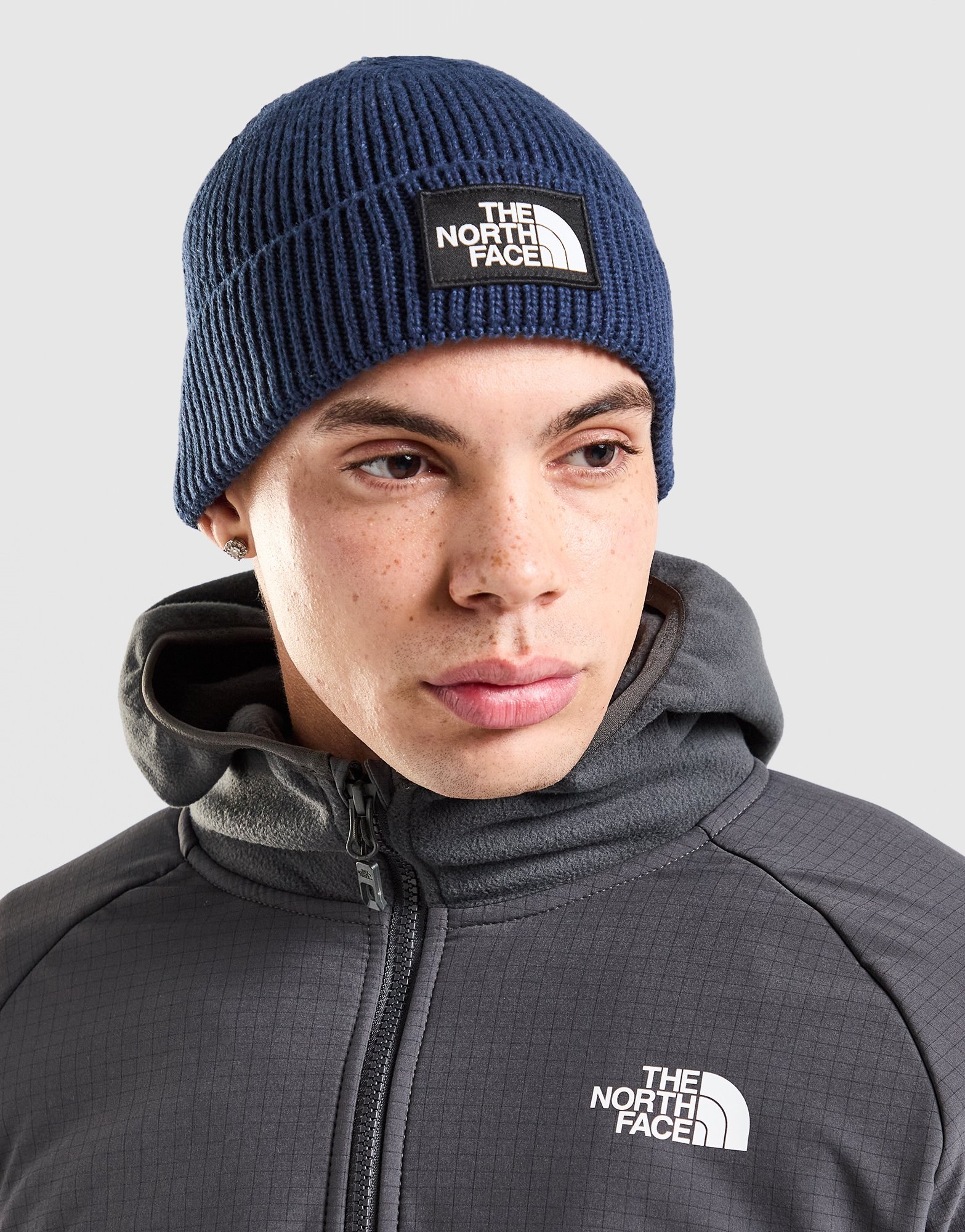 The North Face Logo Box Cuffed Beanie Mütze
