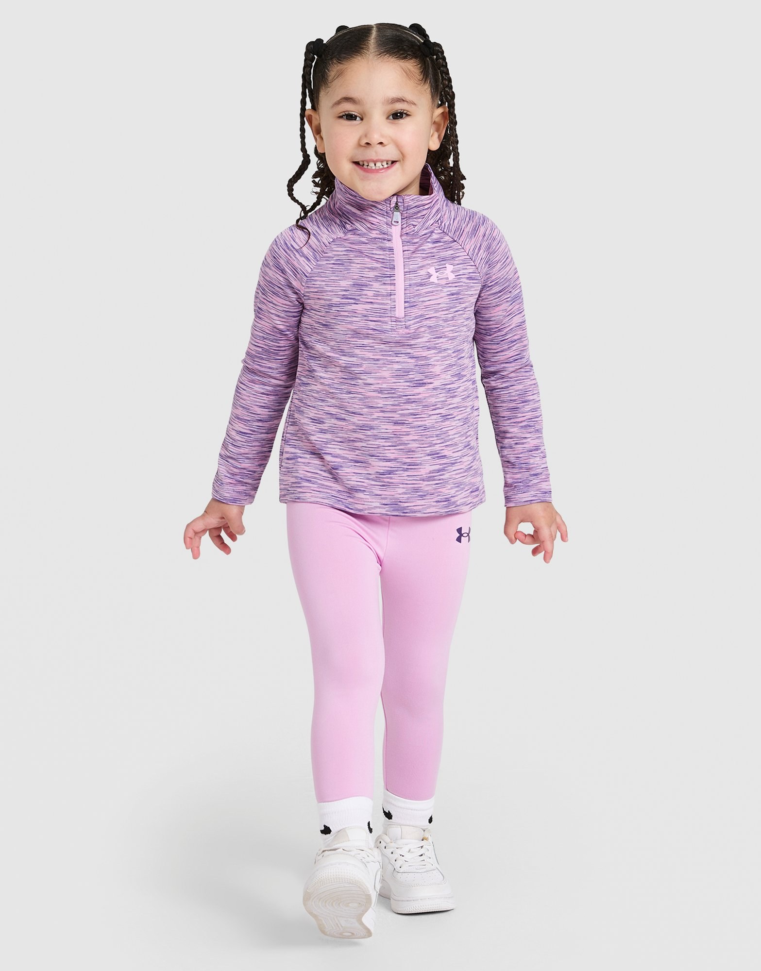 Under Armour Girls' UA Tech 1/4 Zip Top/Leggings Set Infant