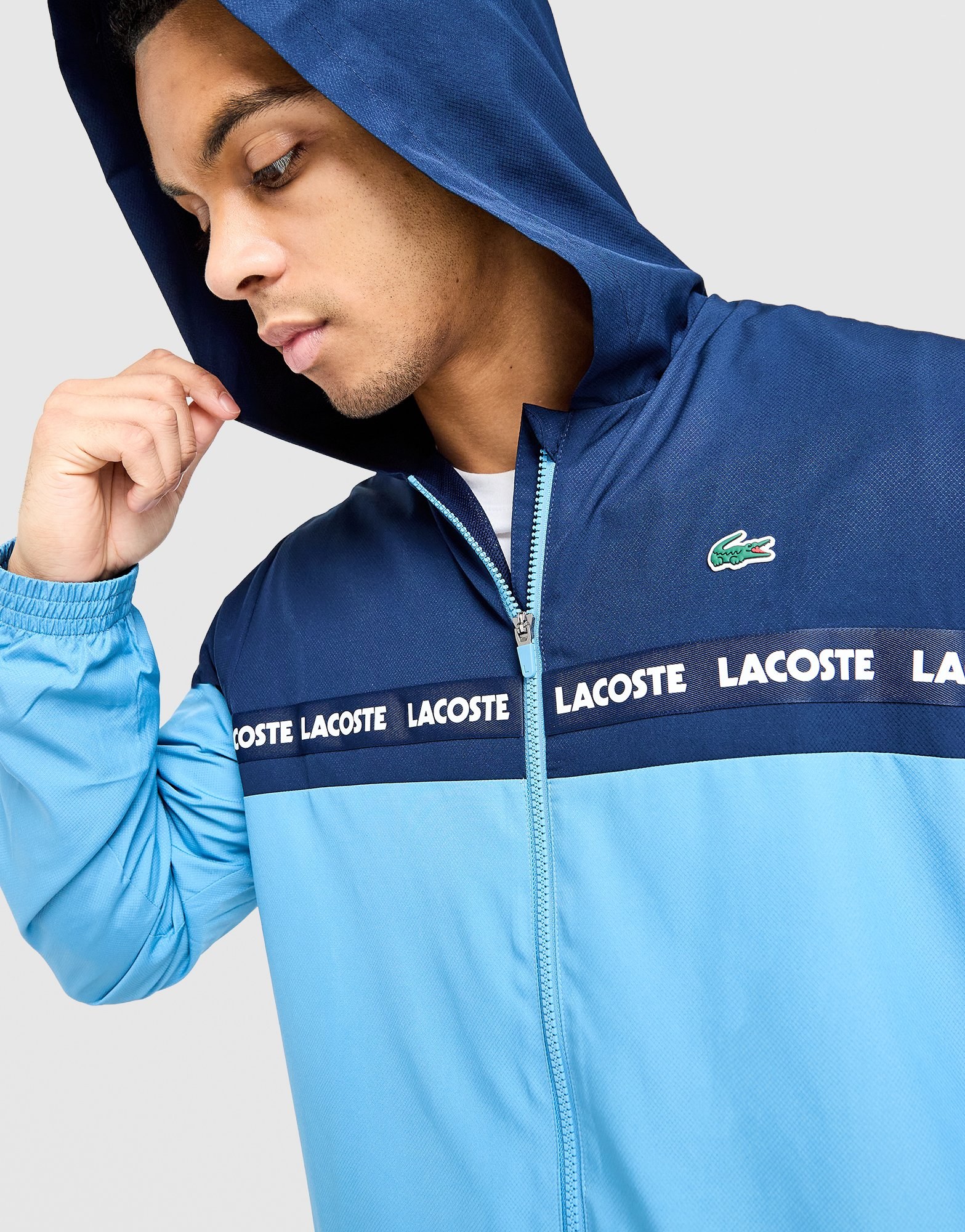 Lacoste Softshell Croc Woven Tape Full-Zip Jacke
