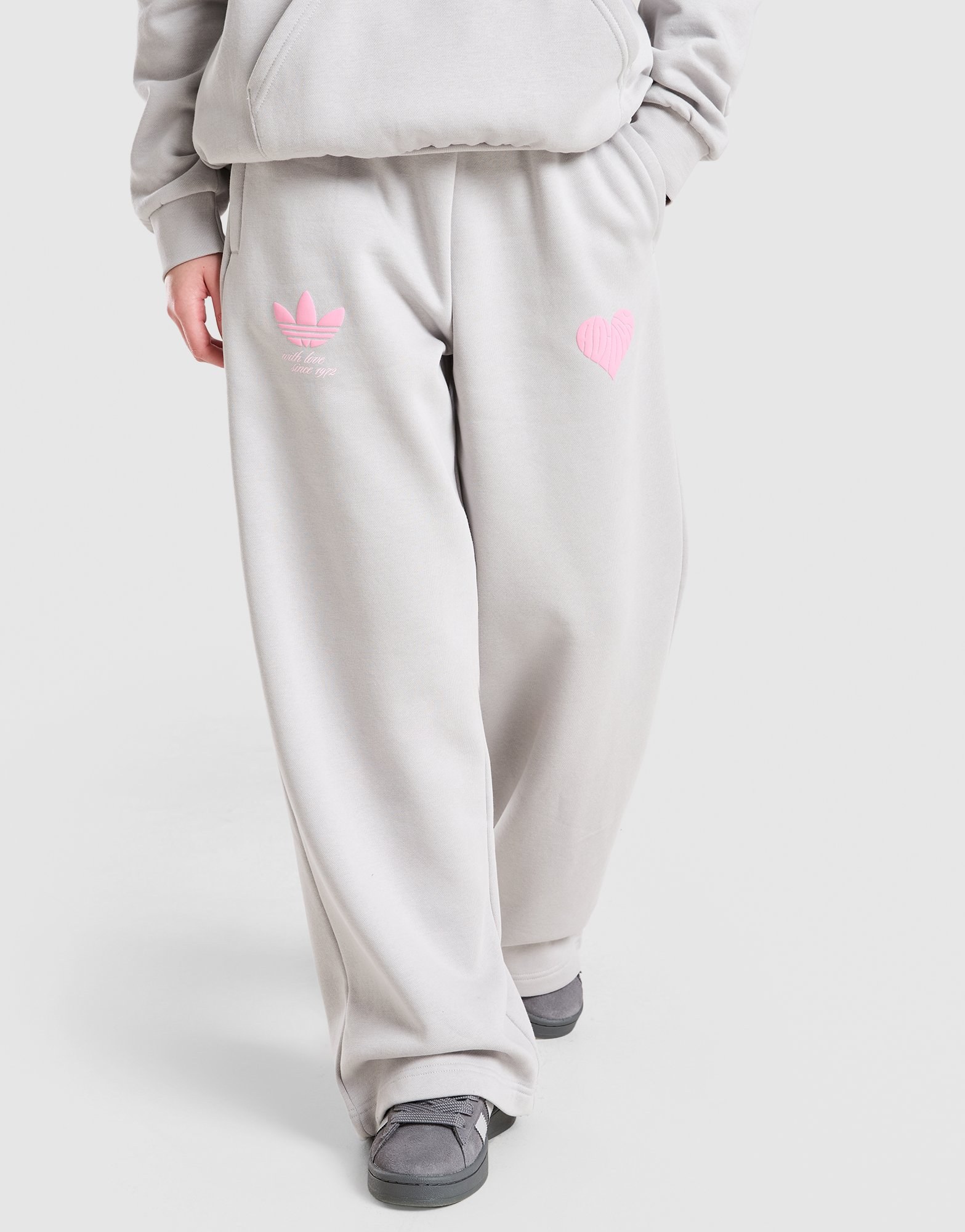 adidas Originals Girls' Heart Wide Leg Jogginghose Kinder