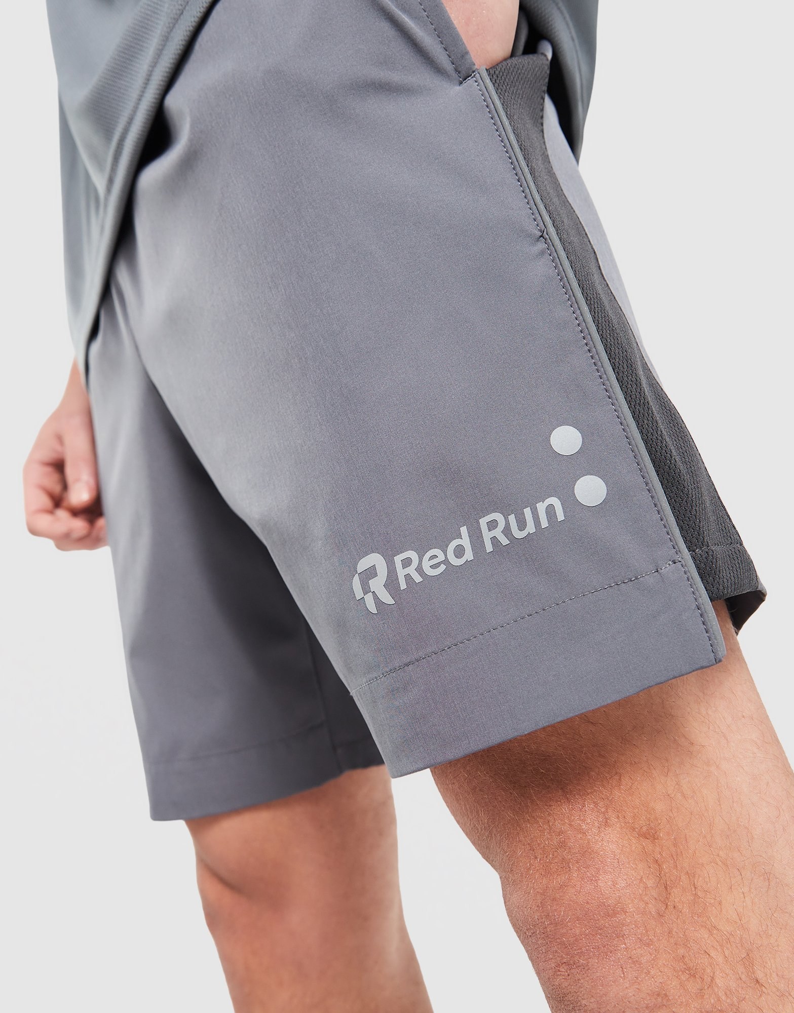 Miscellaneous Titanium Charcoal Panelled Sports Shorts