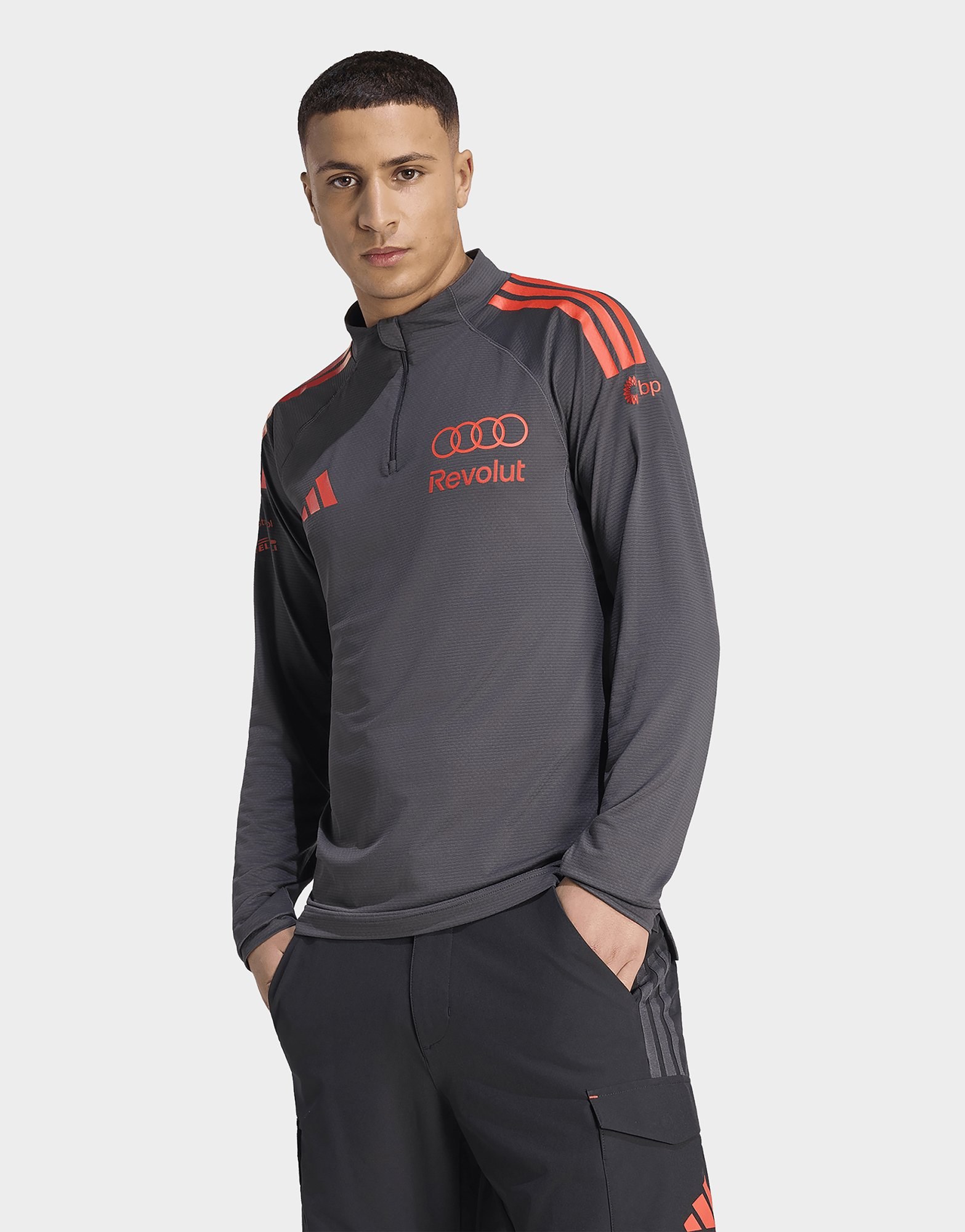adidas AUDI REVOLUT F1 TEAM MECHANICS 1/4 REISSVERSCHLUSS-JACKE