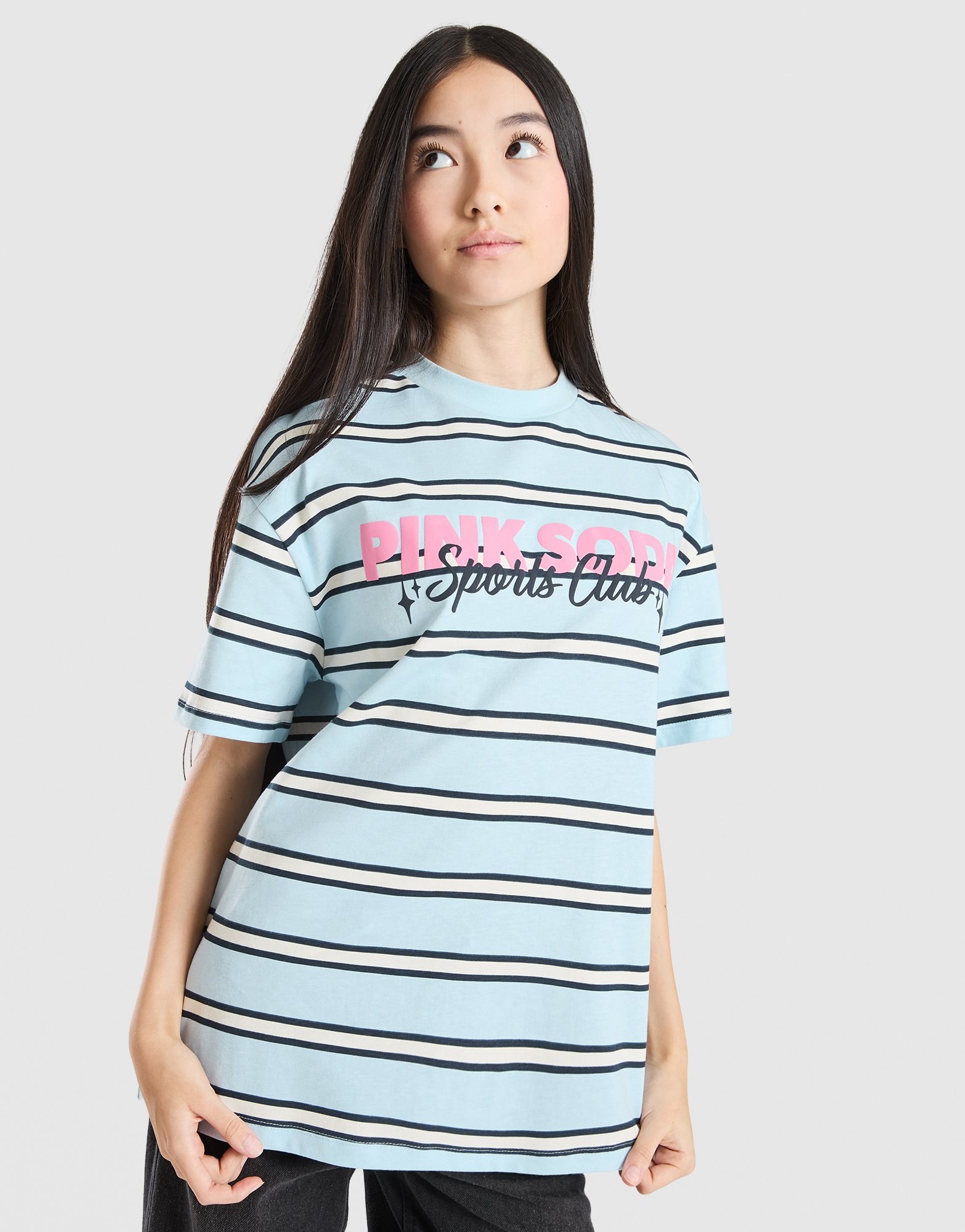 Pink Soda Sport Girls' Stack Striped T-Shirt Kinder