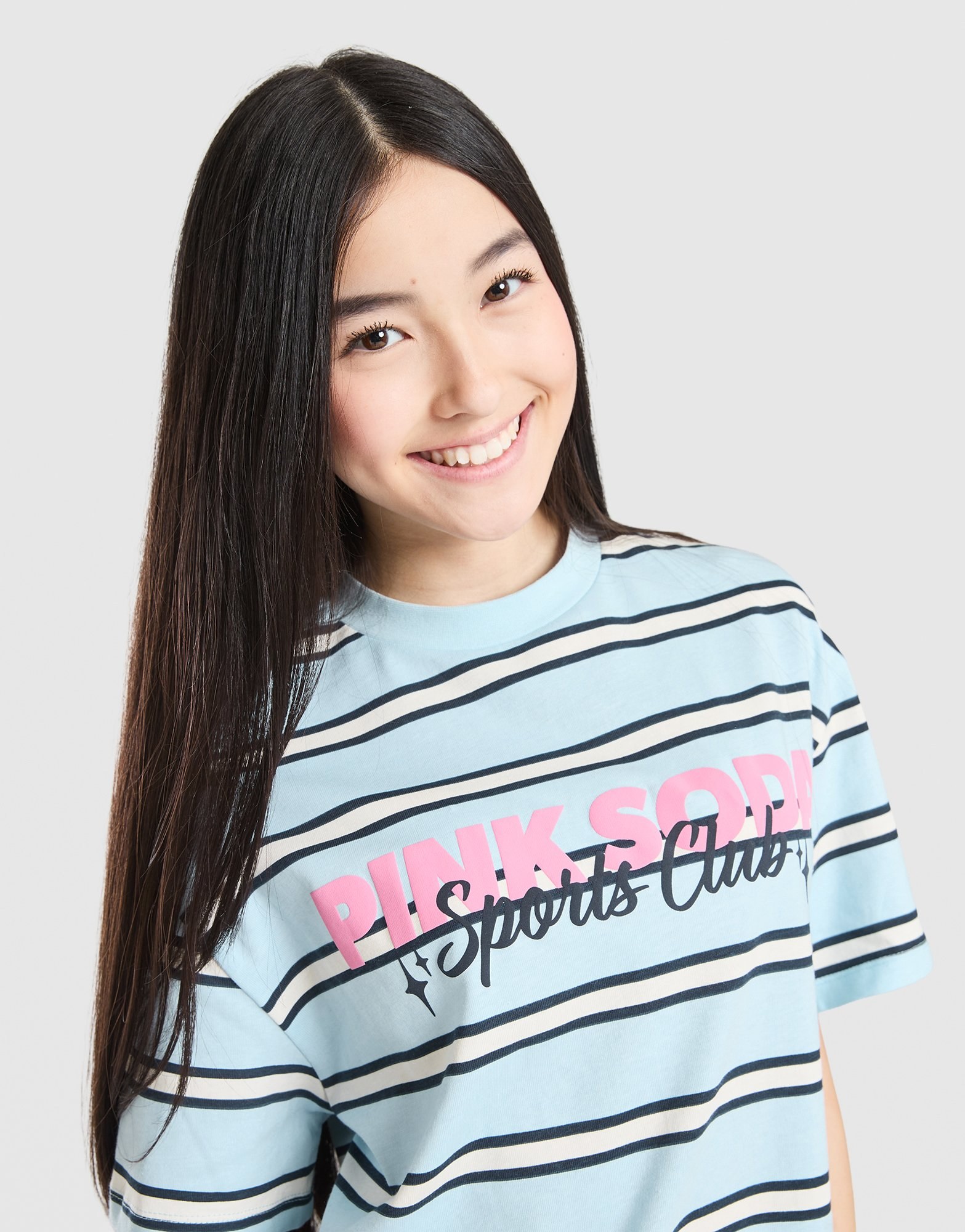 Pink Soda Sport Girls' Stack Striped T-Shirt Kinder