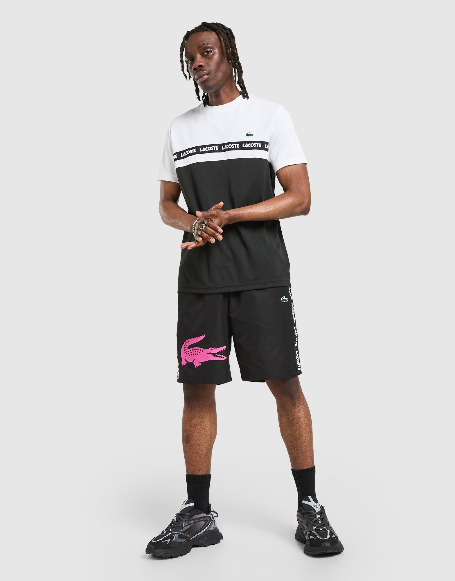 Lacoste Croc Colour Block Tape T-Shirt