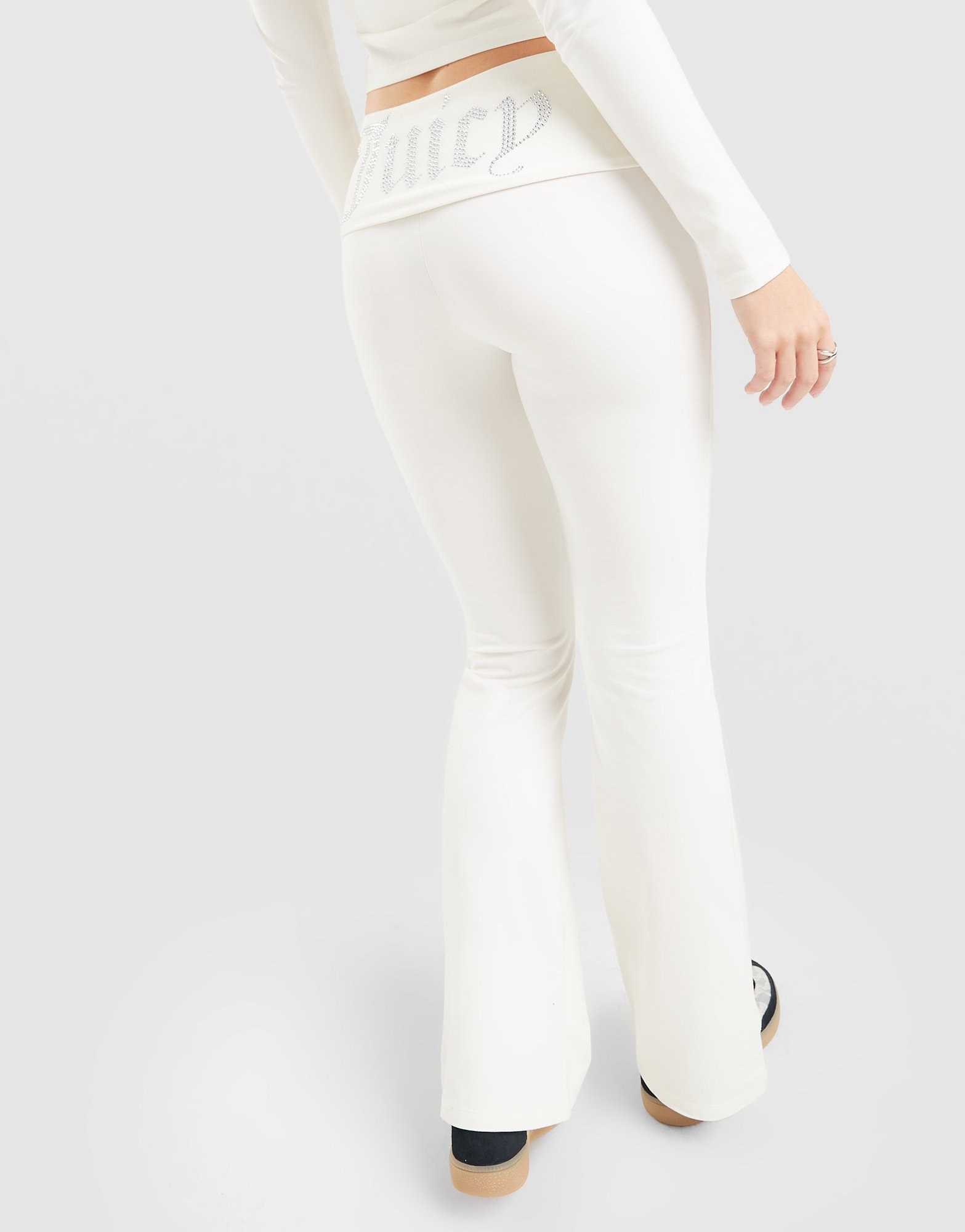 JUICY COUTURE Logo Fold Over Flare Leggings