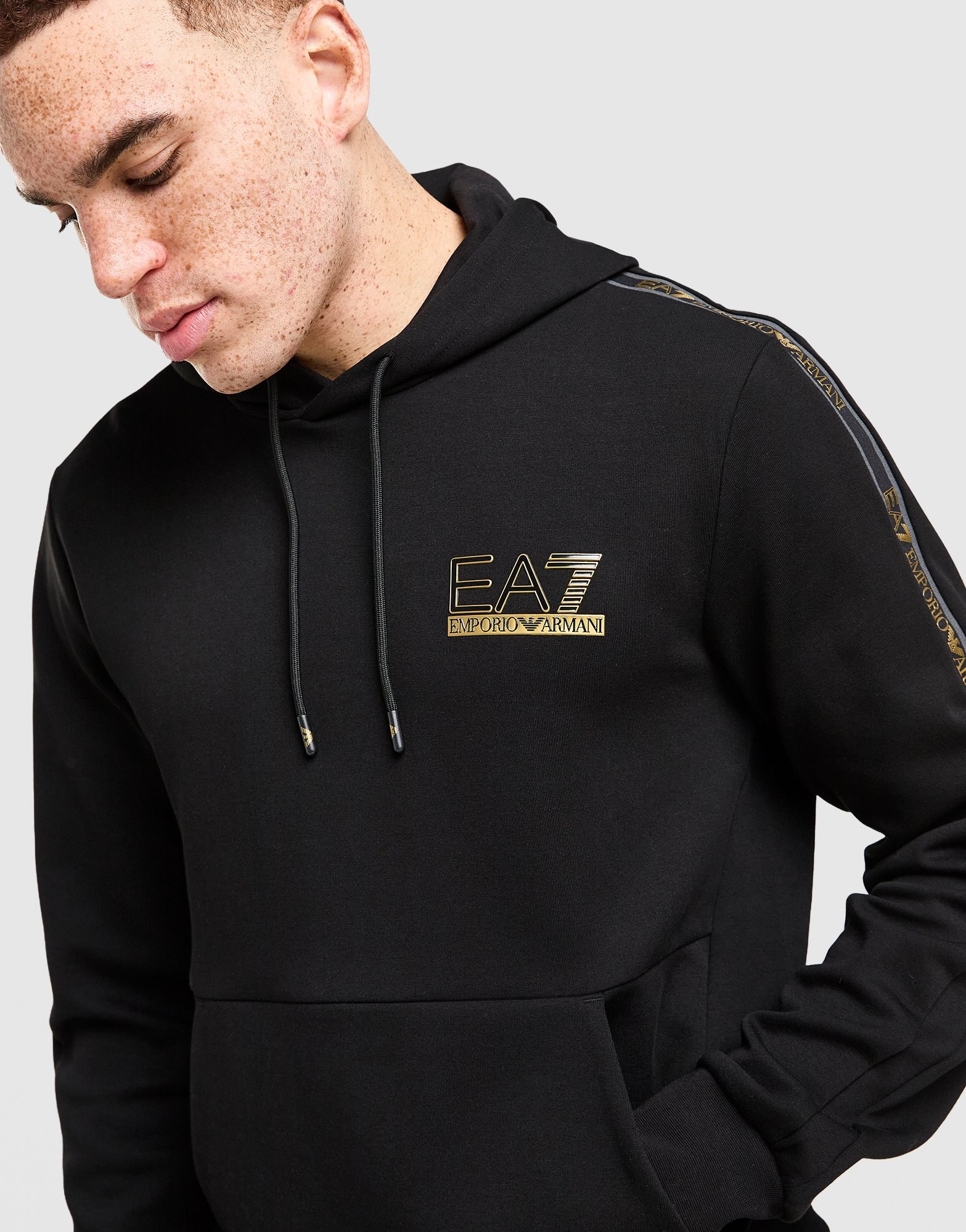 EA7 Emporio Armani Tape Logo Hoodie
