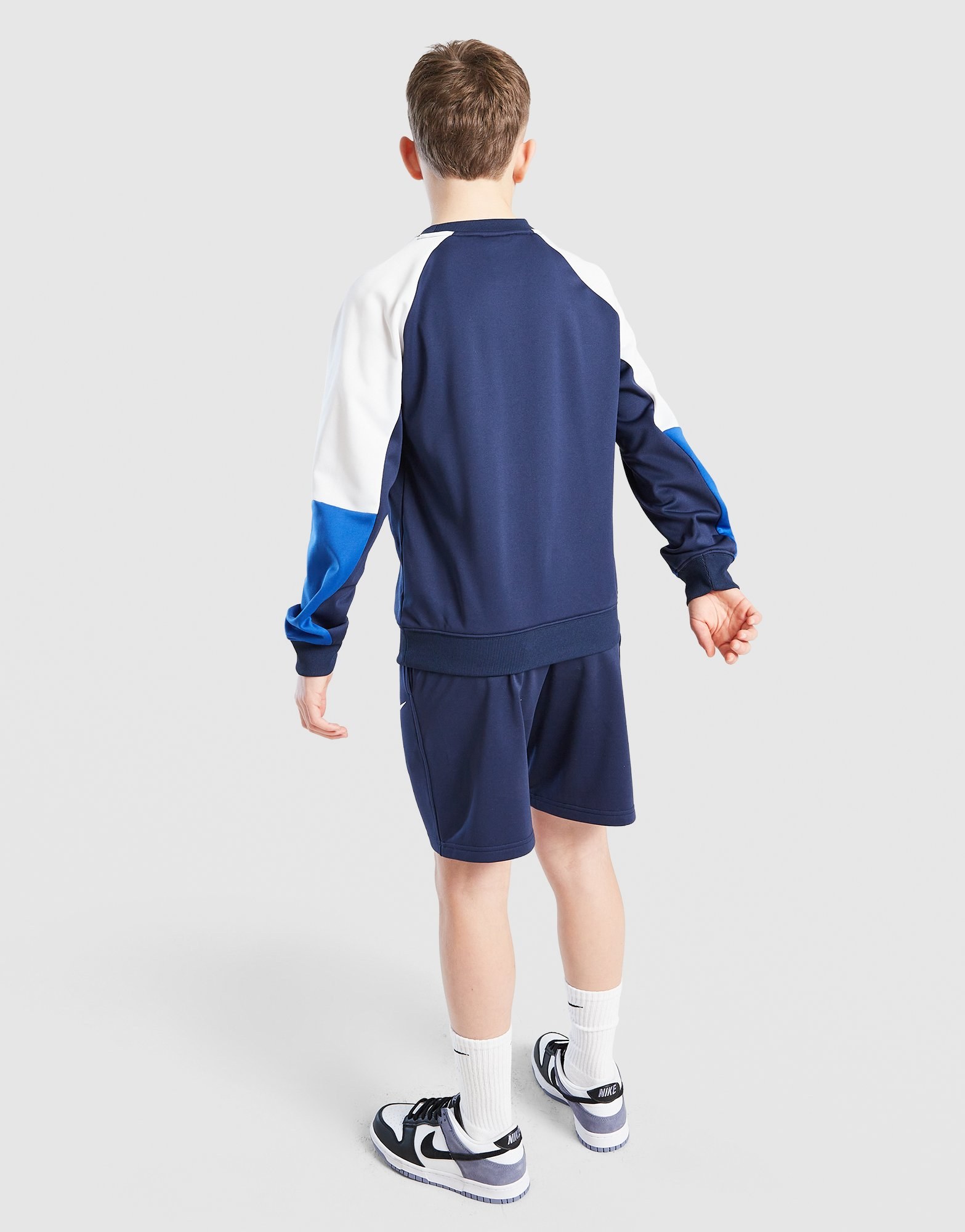 Nike Poly Crew Sweatshirt/Shorts Set Junior