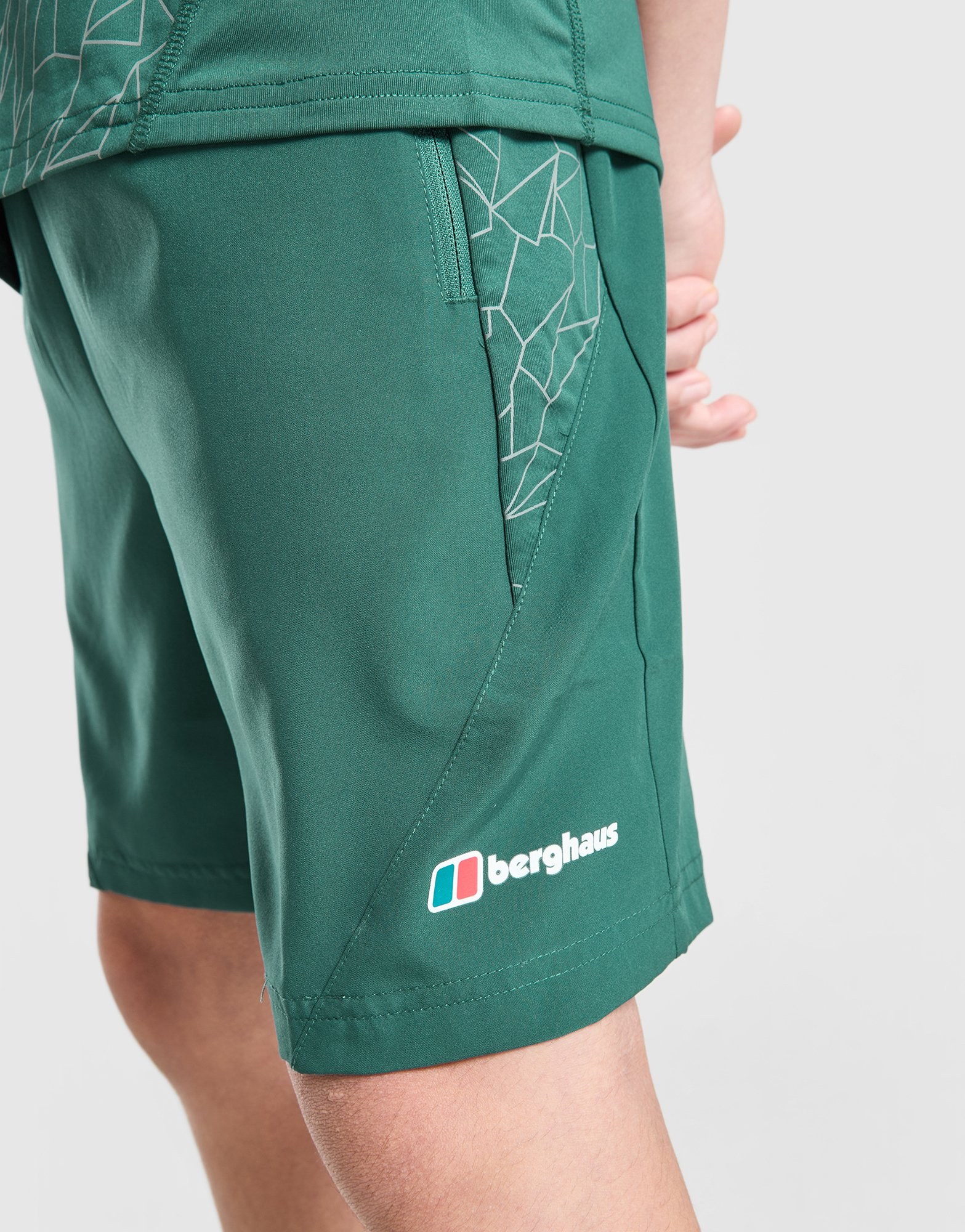 Berghaus All Over Print Grid Shorts V2 Junior
