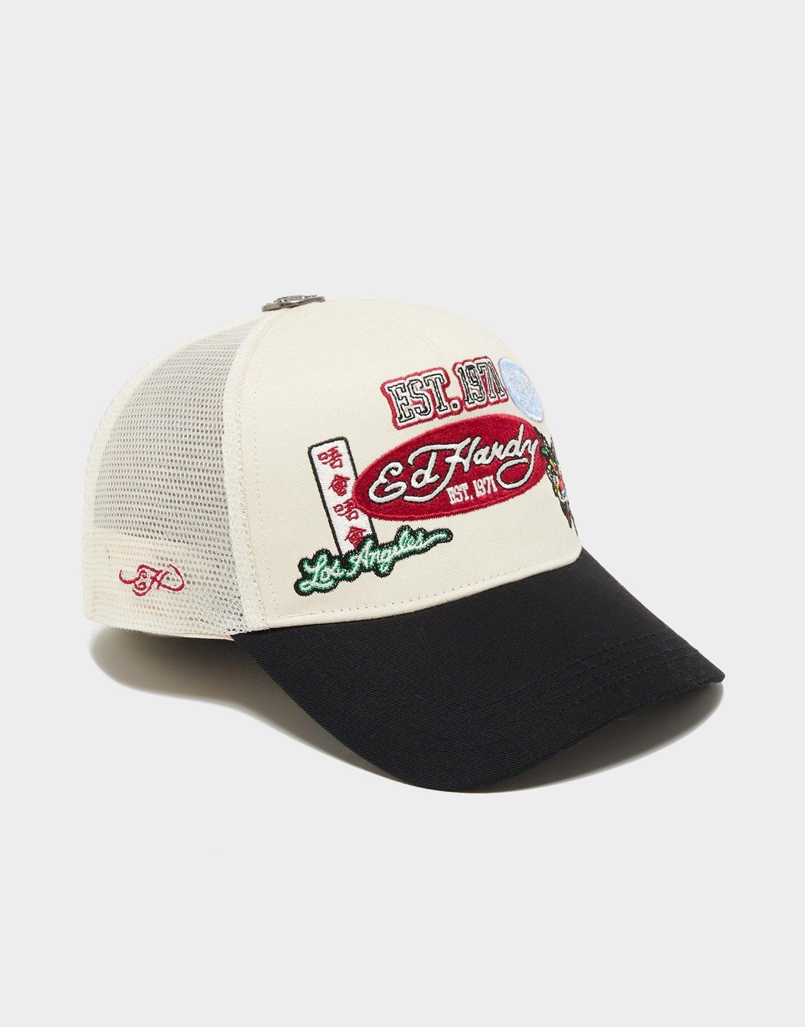 Ed Hardy Varsity Badge Trucker Cap