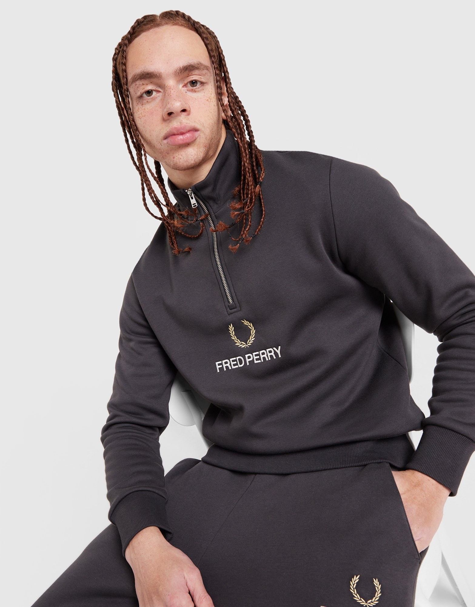 Fred Perry Original Stack 1/2 Zip Sweatshirt