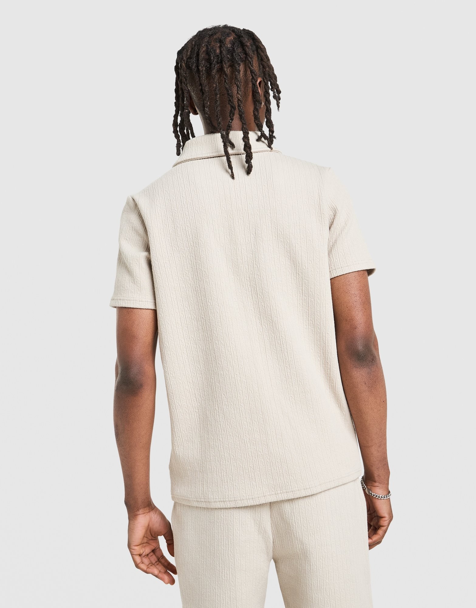 Belier Textured Zip Polo Shirt
