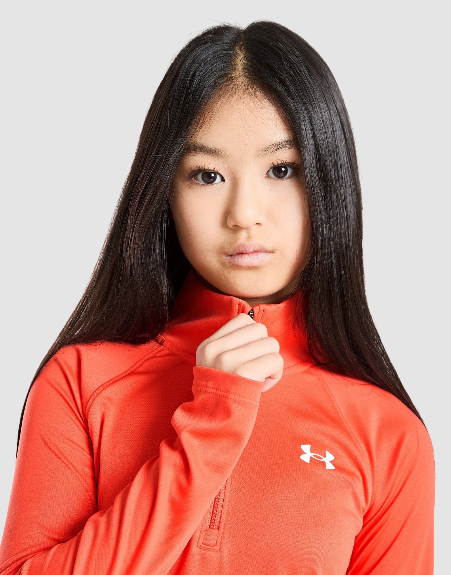 Under Armour Girls' Tech Wordmark 1/2 Zip Top Junior