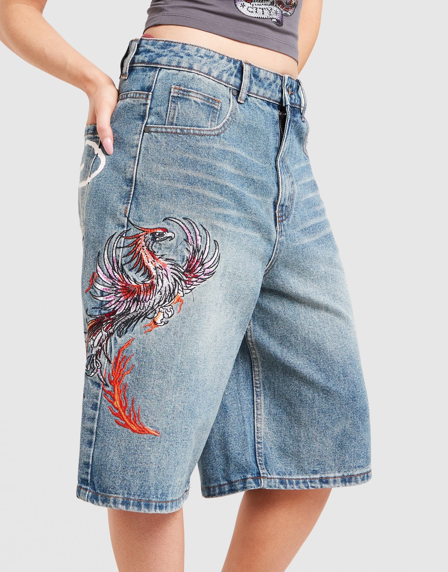 Ed Hardy Phoenix Denim Jorts