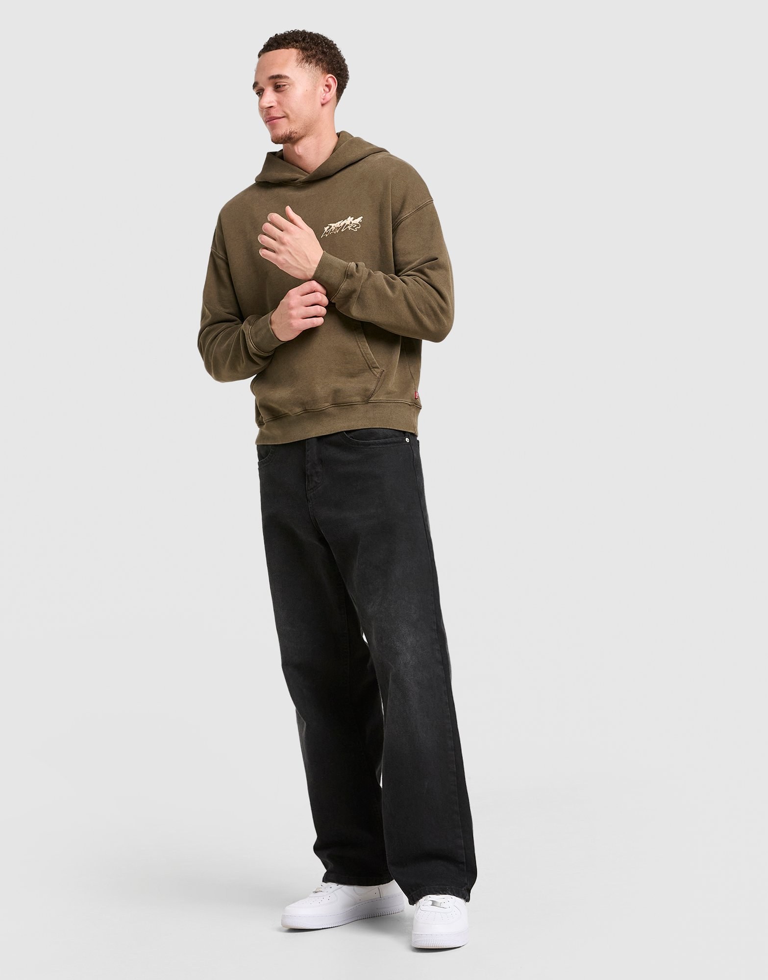 LEVI'S Boxy Wash Coffee Hoodie