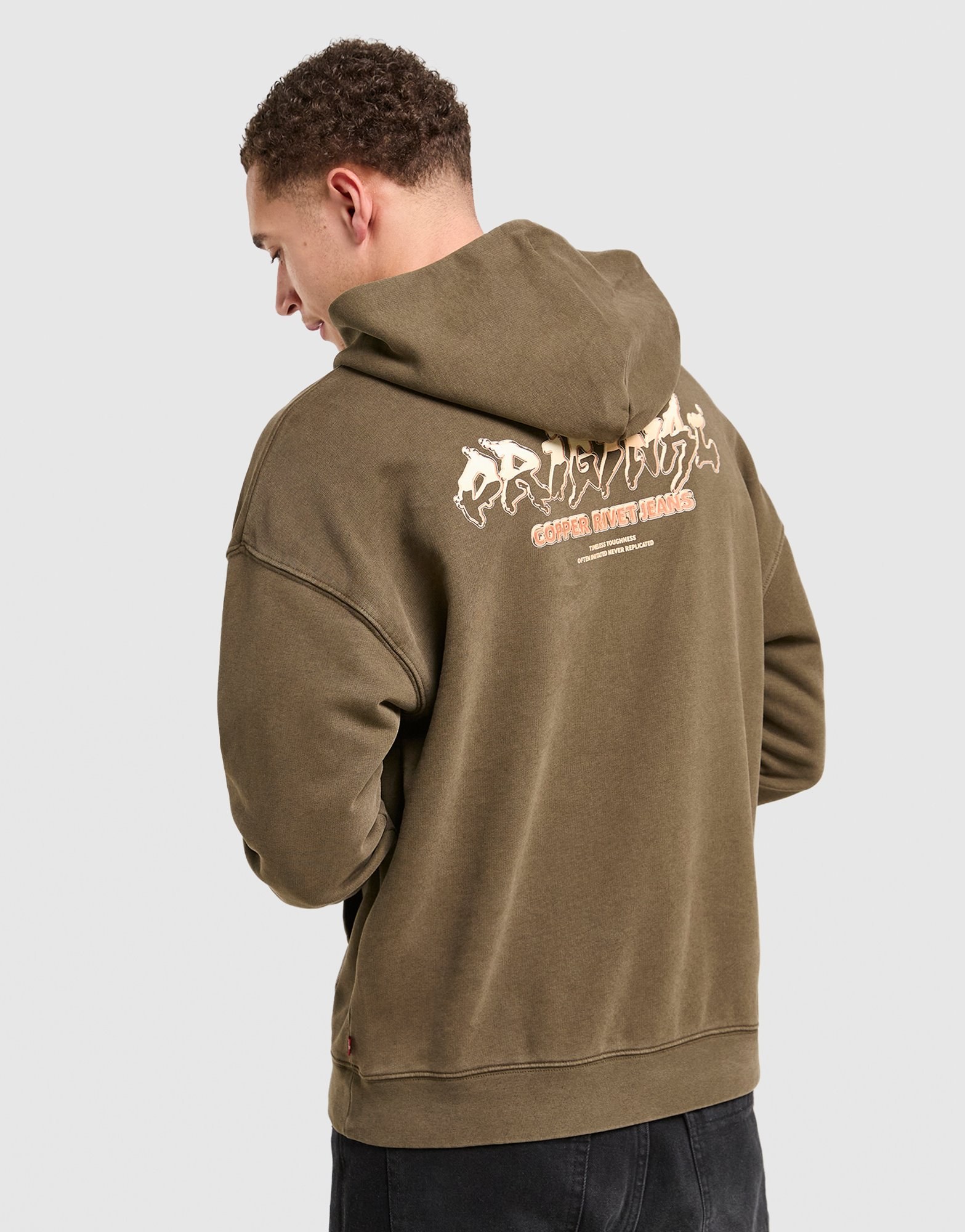 LEVI'S Boxy Wash Coffee Hoodie