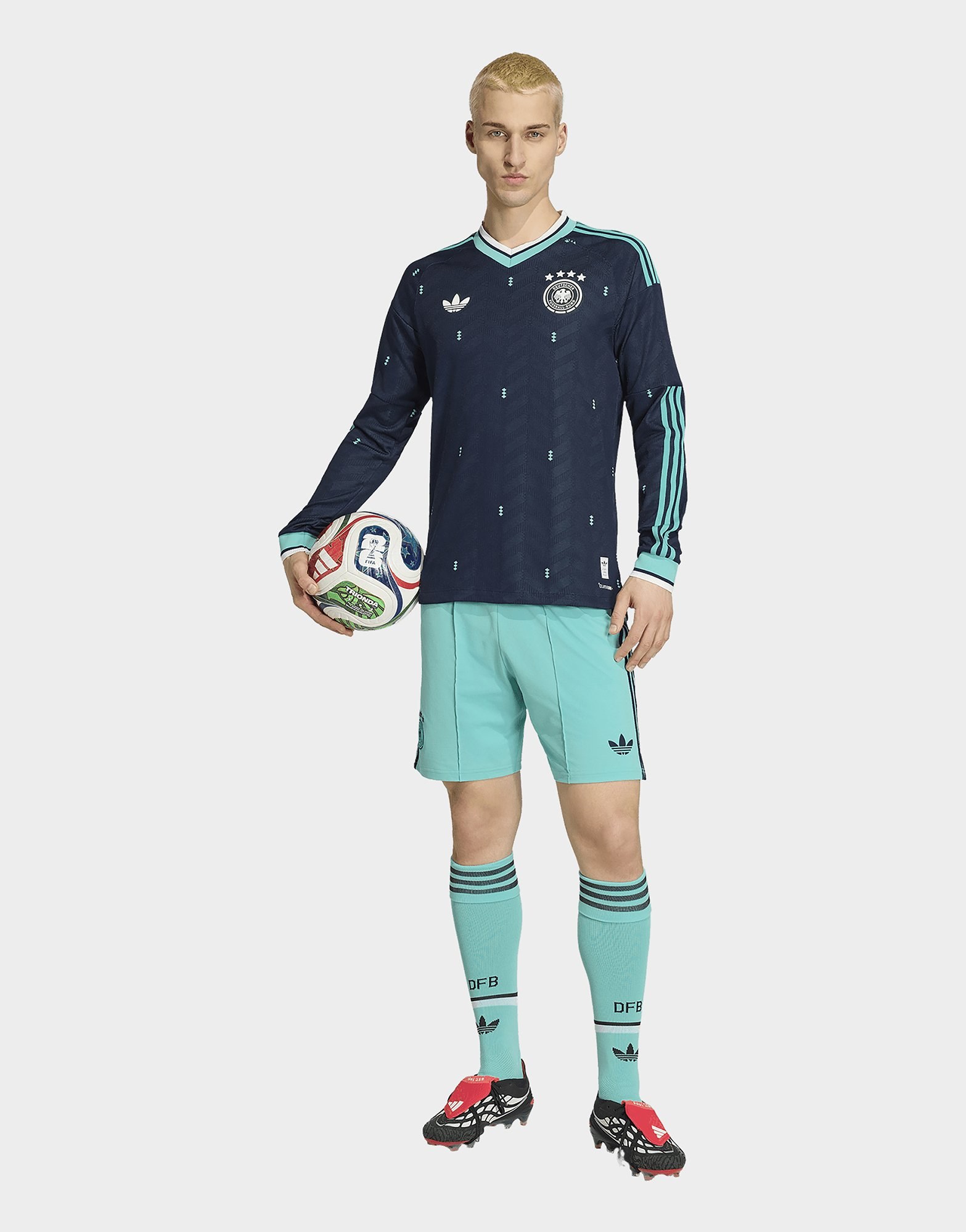 adidas Deutschland 26 Authentic Auswärtstrikot, Langärmlig