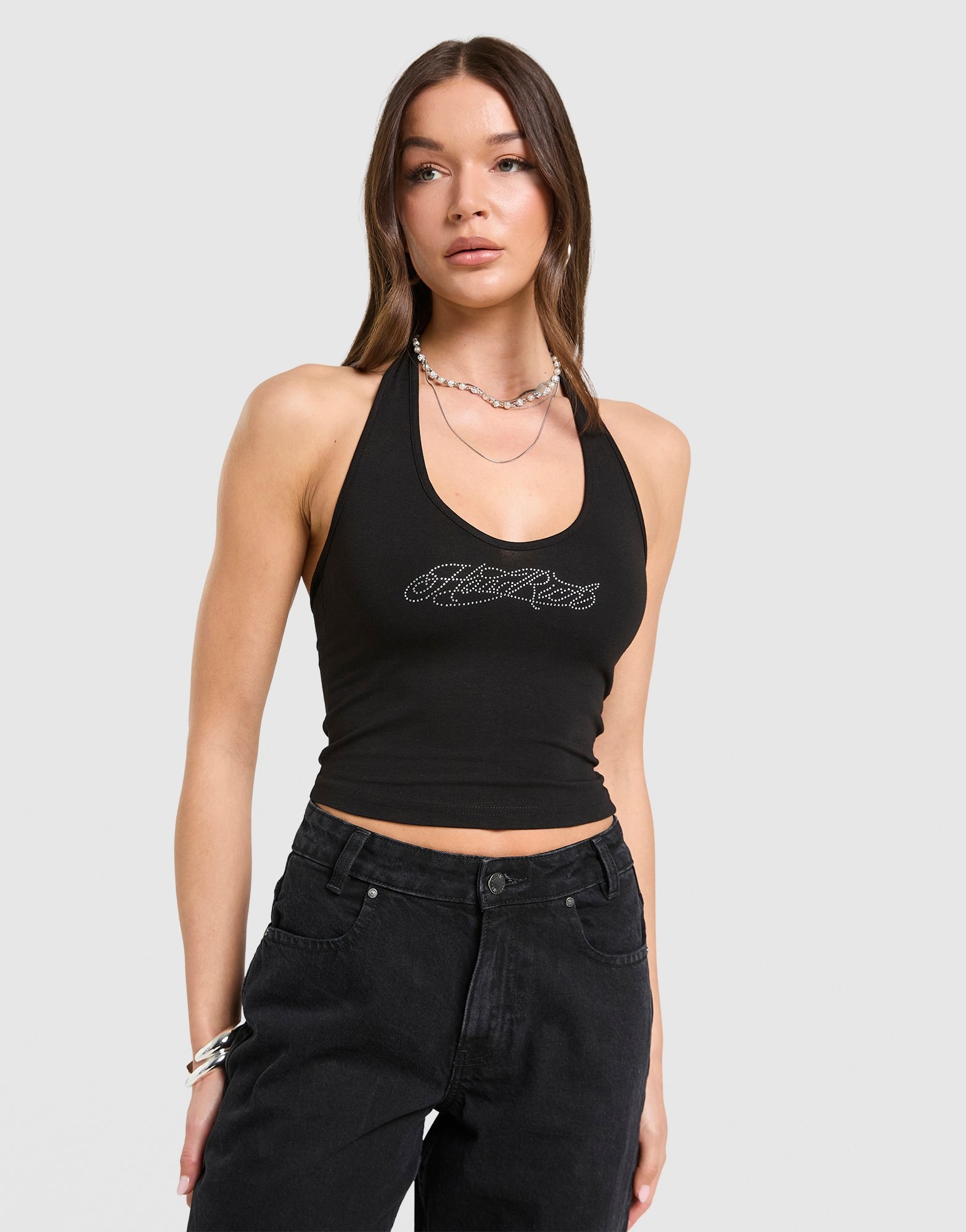 Hoodrich Solace Diamante Halterneck Oberteil