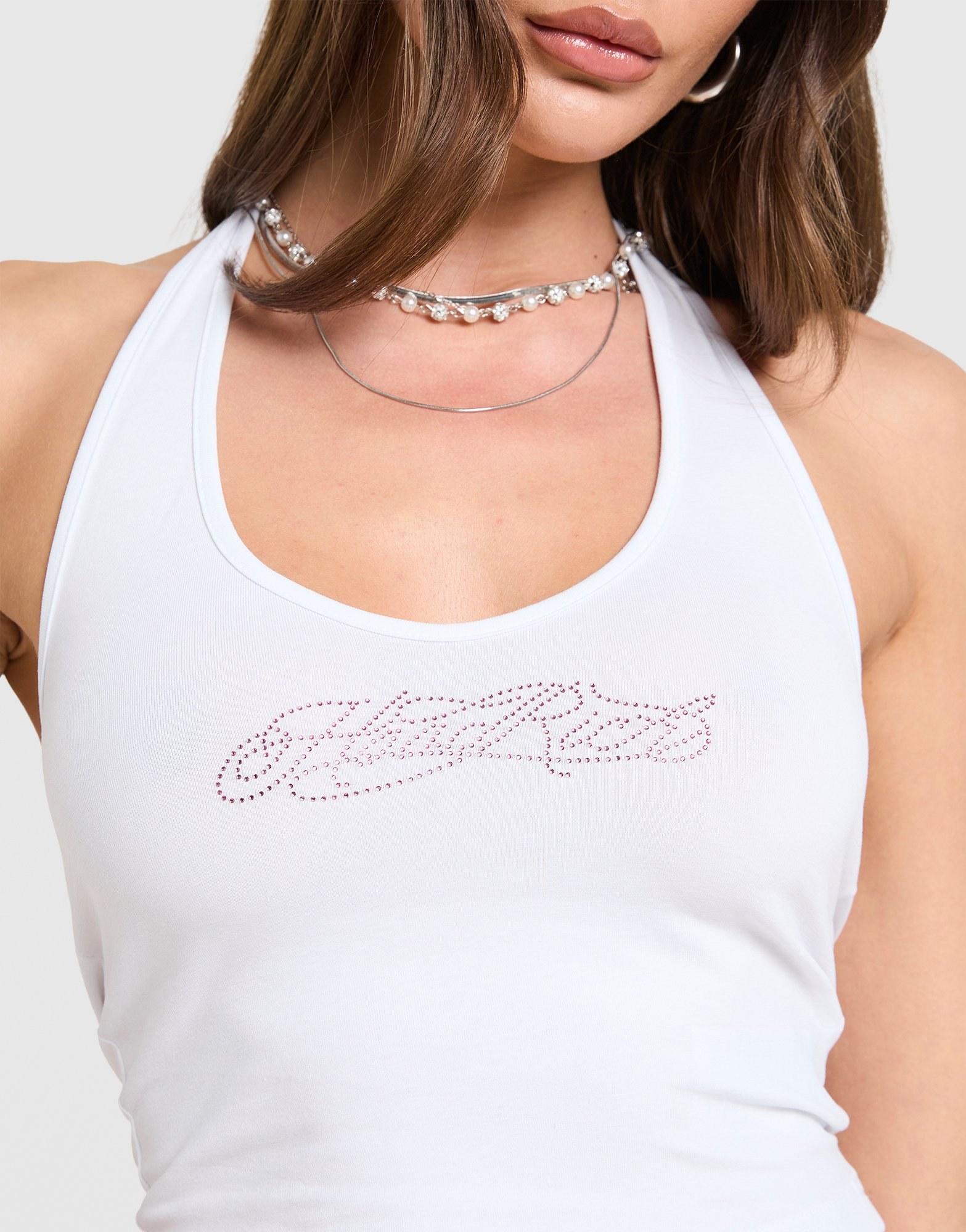 Hoodrich Solace Diamante Halterneck Oberteil
