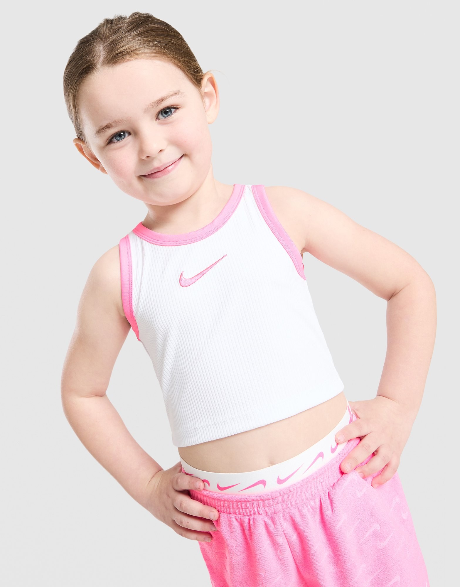 Nike Girls' Ribbed Vest/Running Shorts Set Children
