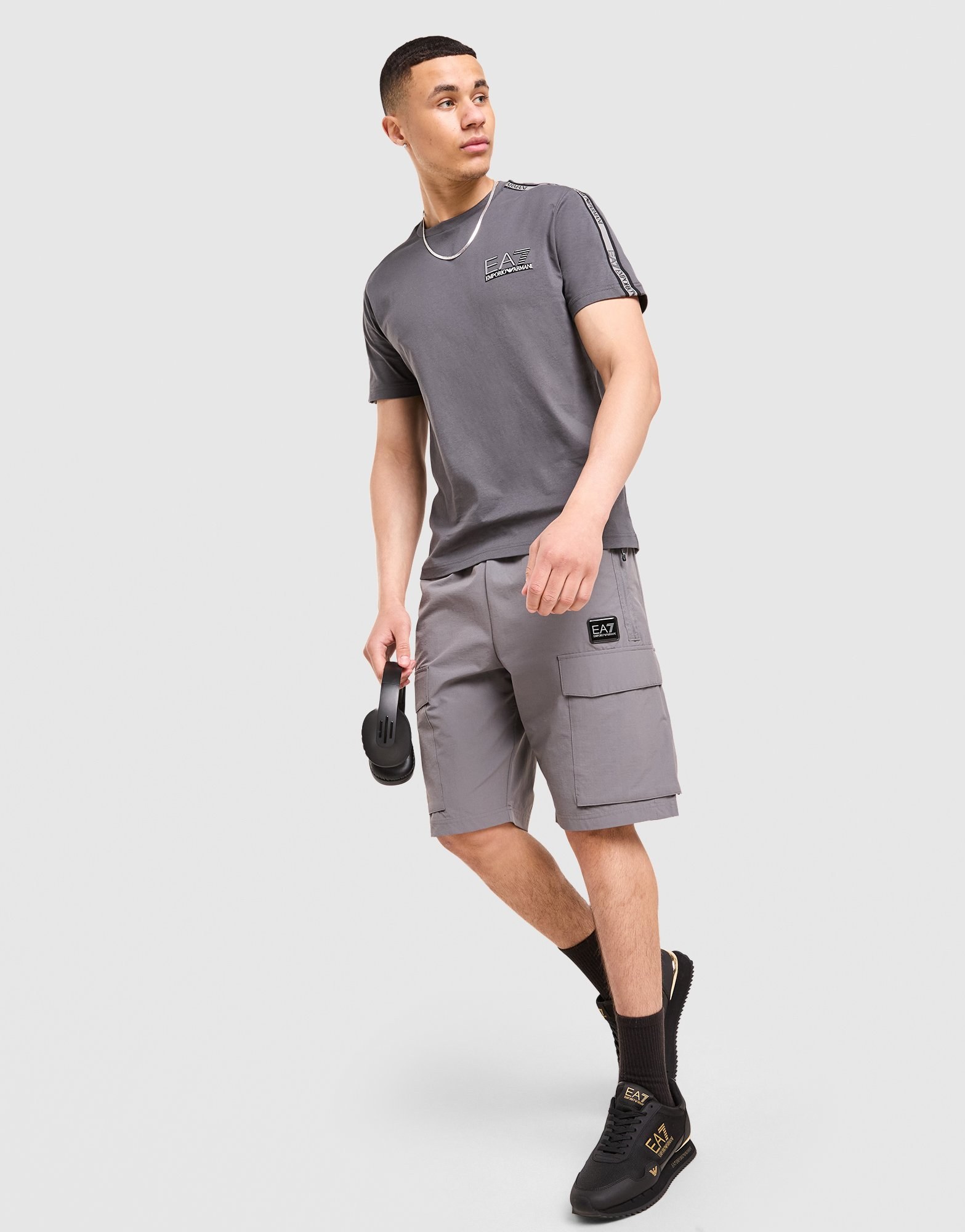 EA7 Emporio Armani Badge Woven Cargo Shorts