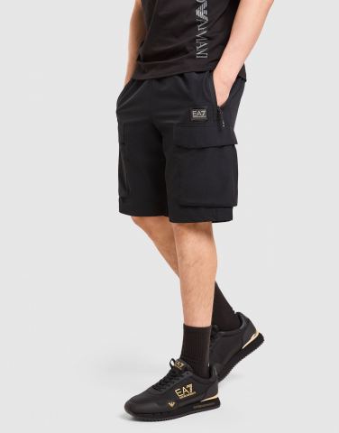 EA7 Emporio Armani Badge Woven Cargo Shorts