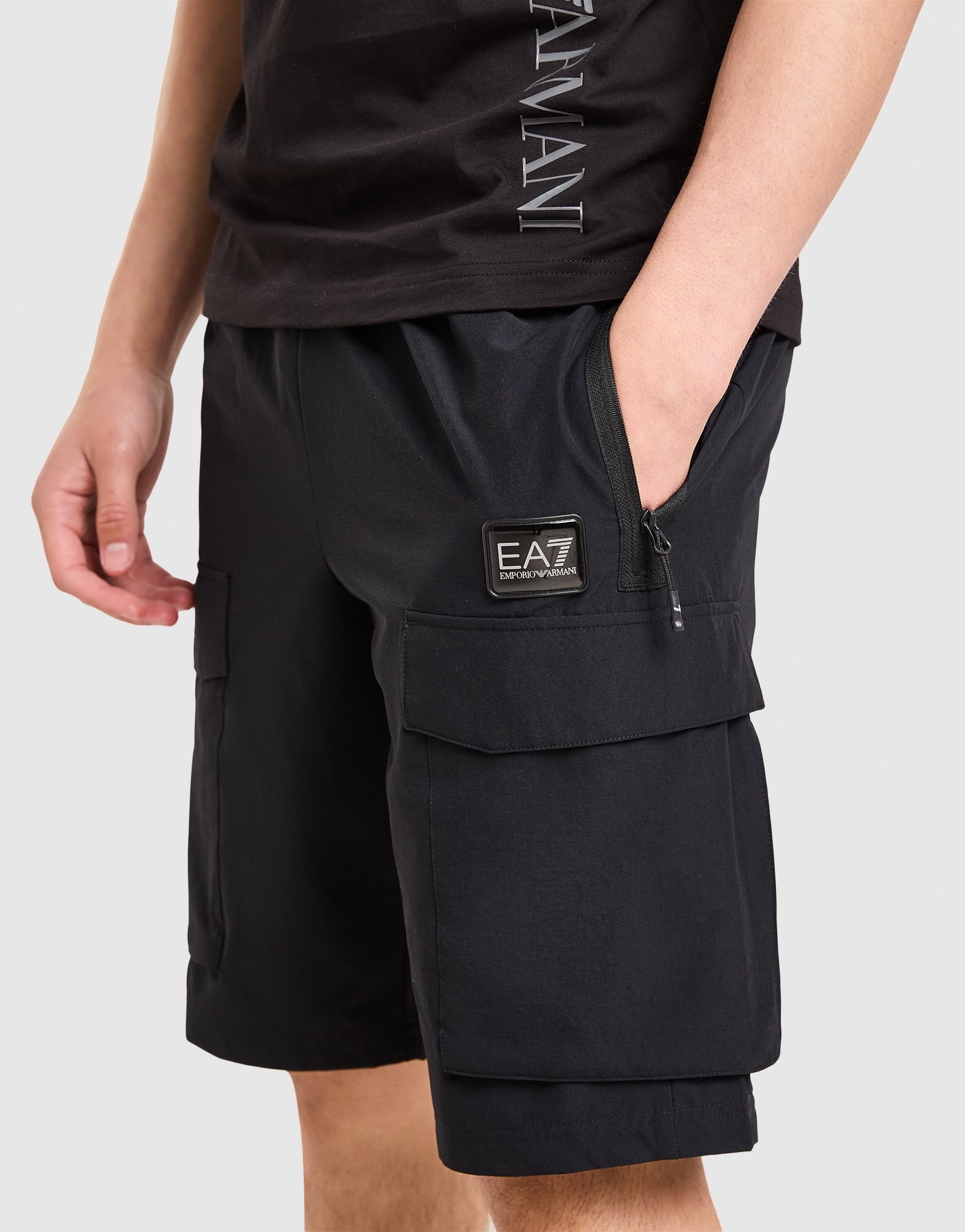 EA7 Emporio Armani Badge Woven Cargo Shorts