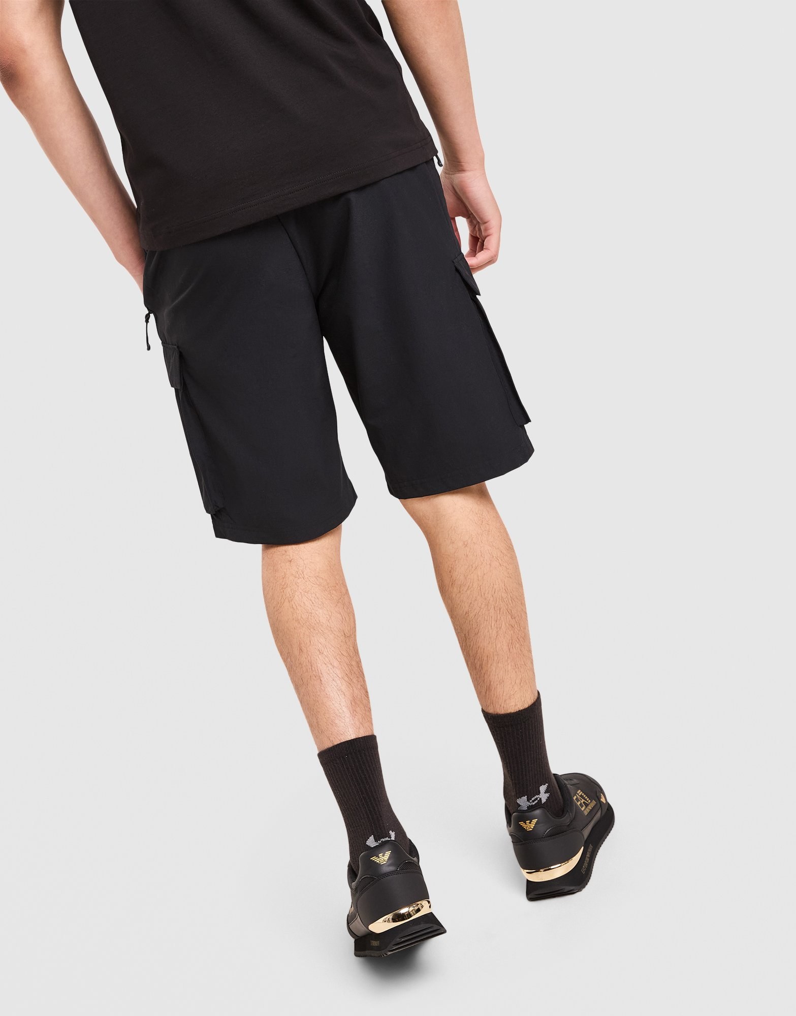 EA7 Emporio Armani Badge Woven Cargo Shorts