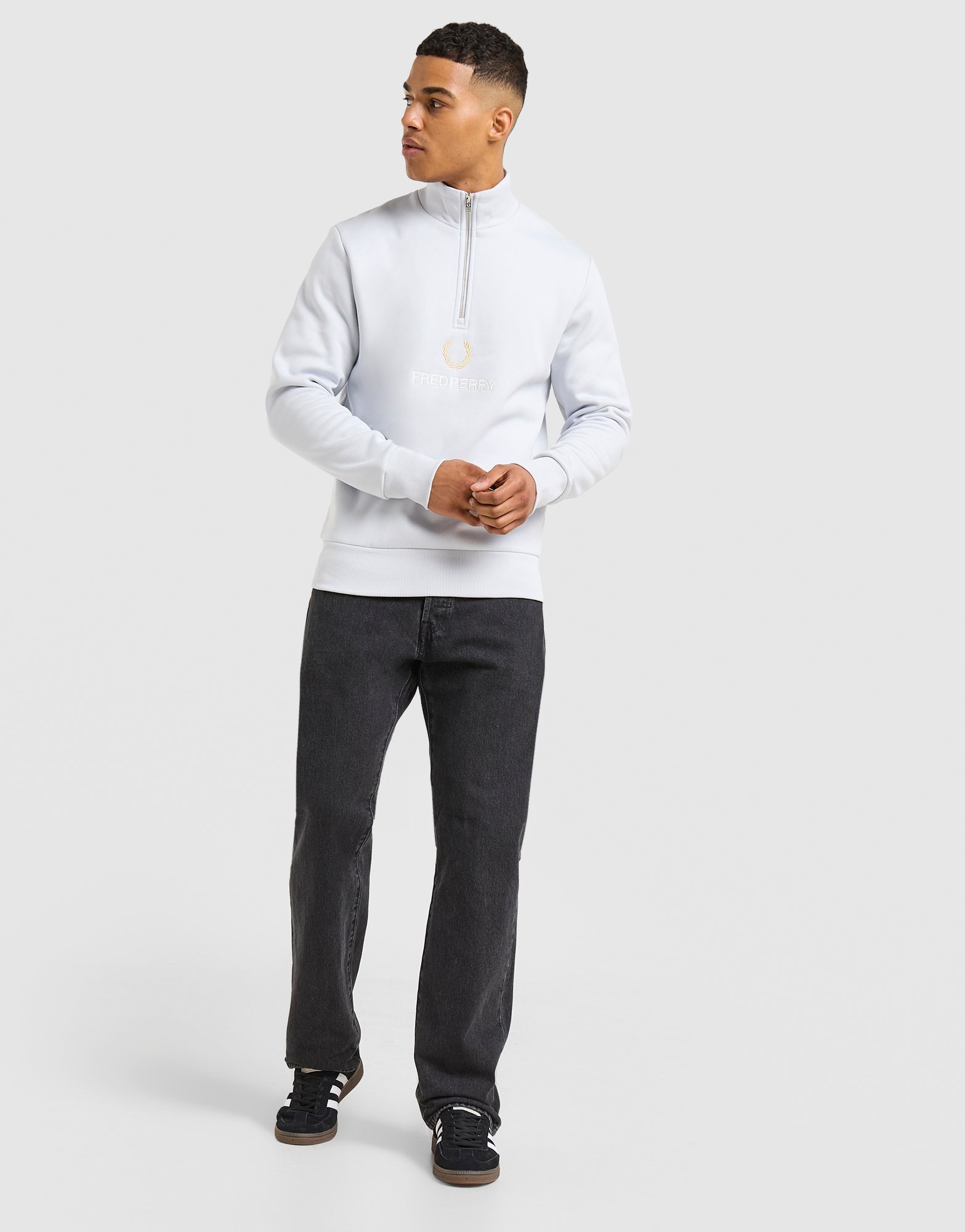 Fred Perry Original Stack 1/2 Zip Sweatshirt