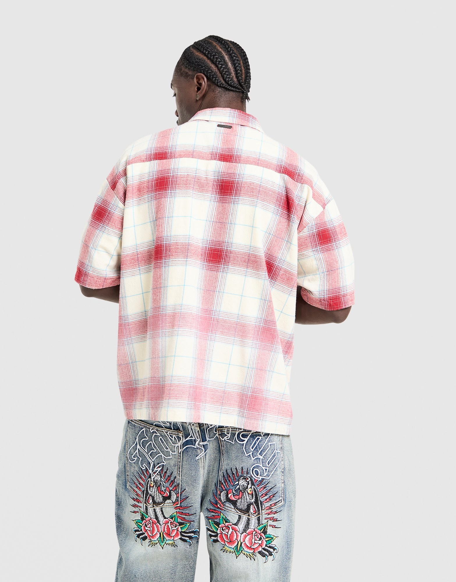 Ed Hardy Checked Skull Shirt