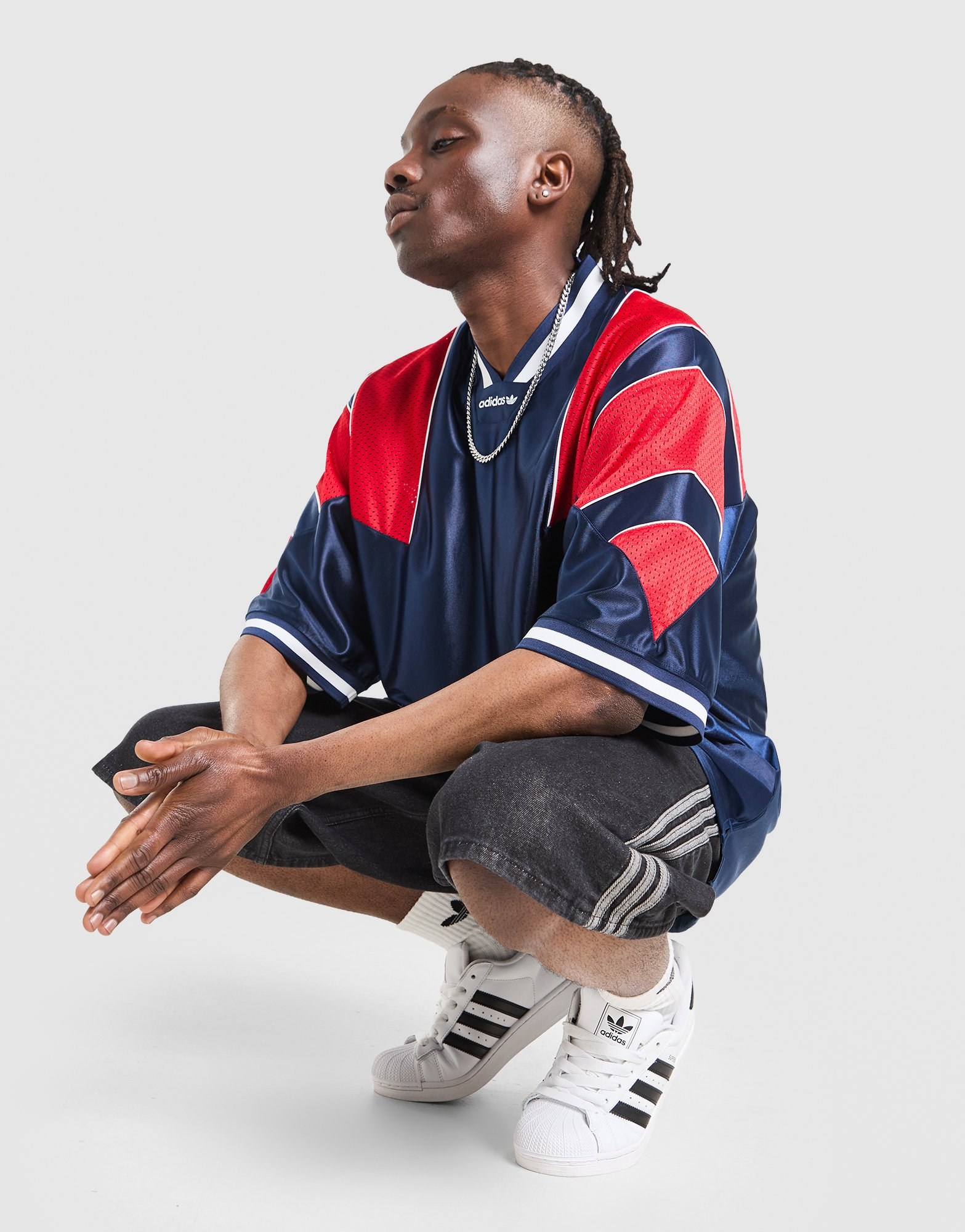 adidas Originals Mesh 3-Streifen Jersey