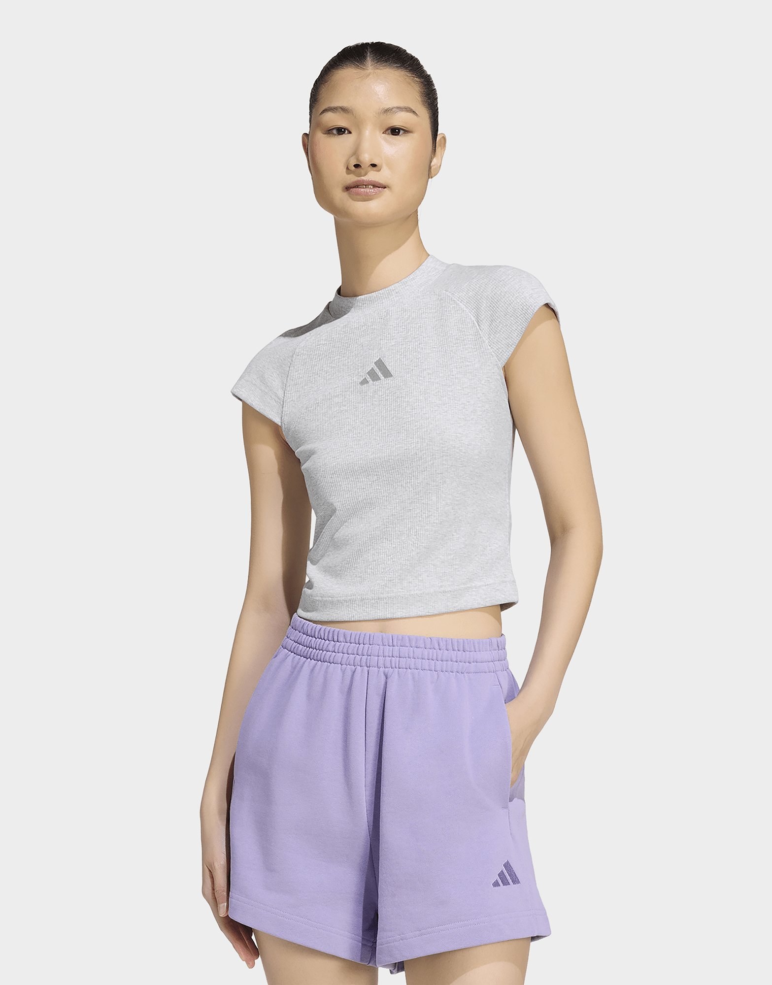 adidas Kit T-shirt, Gerippt, Kleines Logo