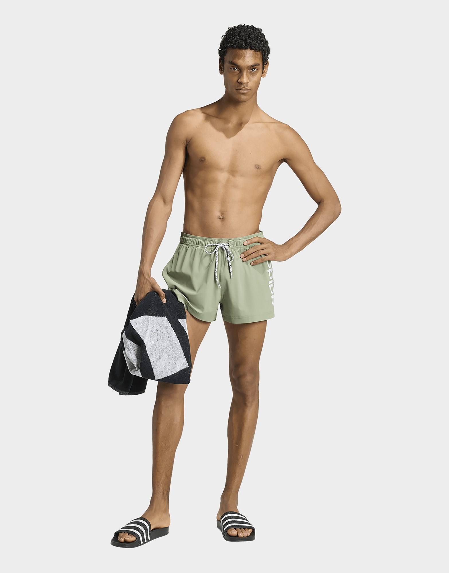 adidas Logo Elastische Strick-badehose 7,6 Cm