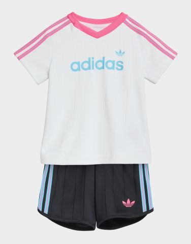 adidas Sprinter Set Aus Shorts Und T-shirt Mit Nadelstreifen