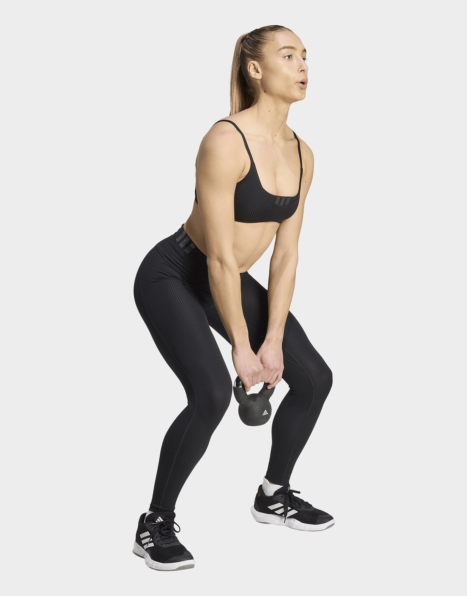 adidas All Me Sport-bh, Leichter Halt, Gerippt