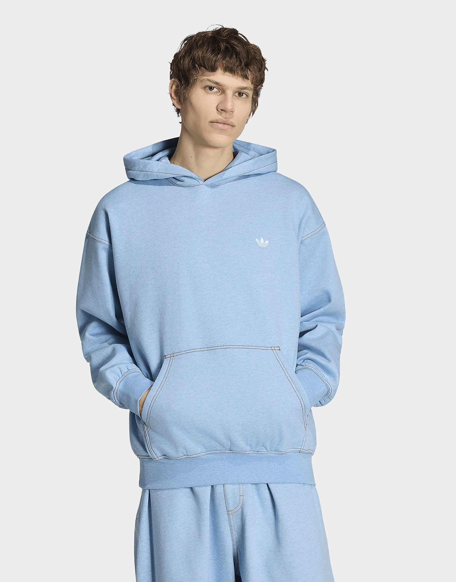 adidas Trefoil Essentials Hoodie, Meliert, Locker Geschnitten