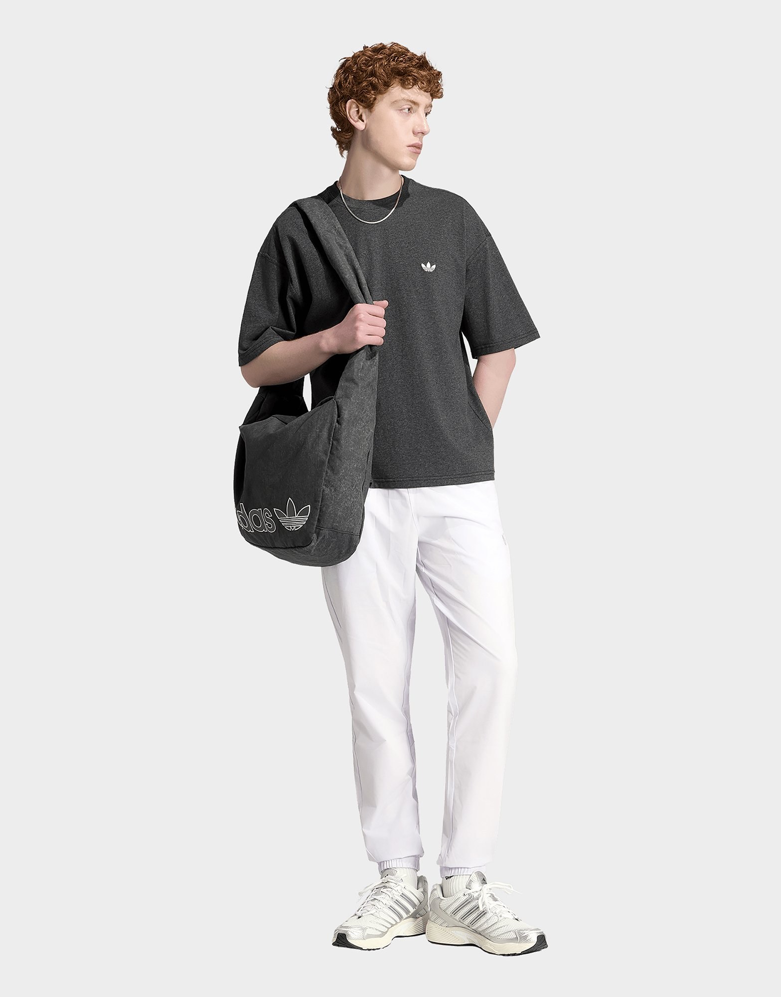 adidas Trefoil Essentials Meliertes Locker Geschnittenes Crop-shirt