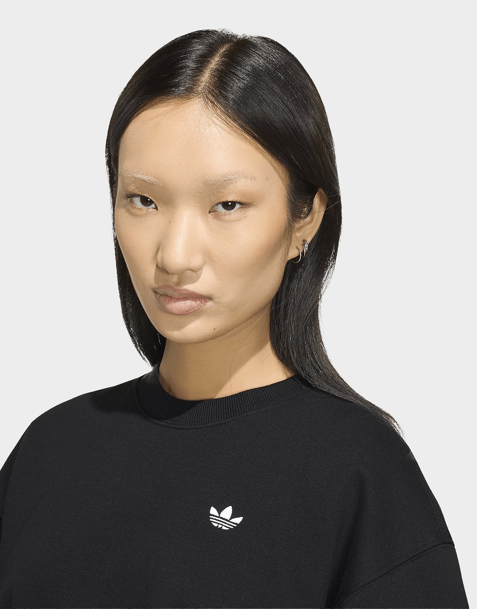 adidas Essentials Crew Long Fleece Os Sweatshirt