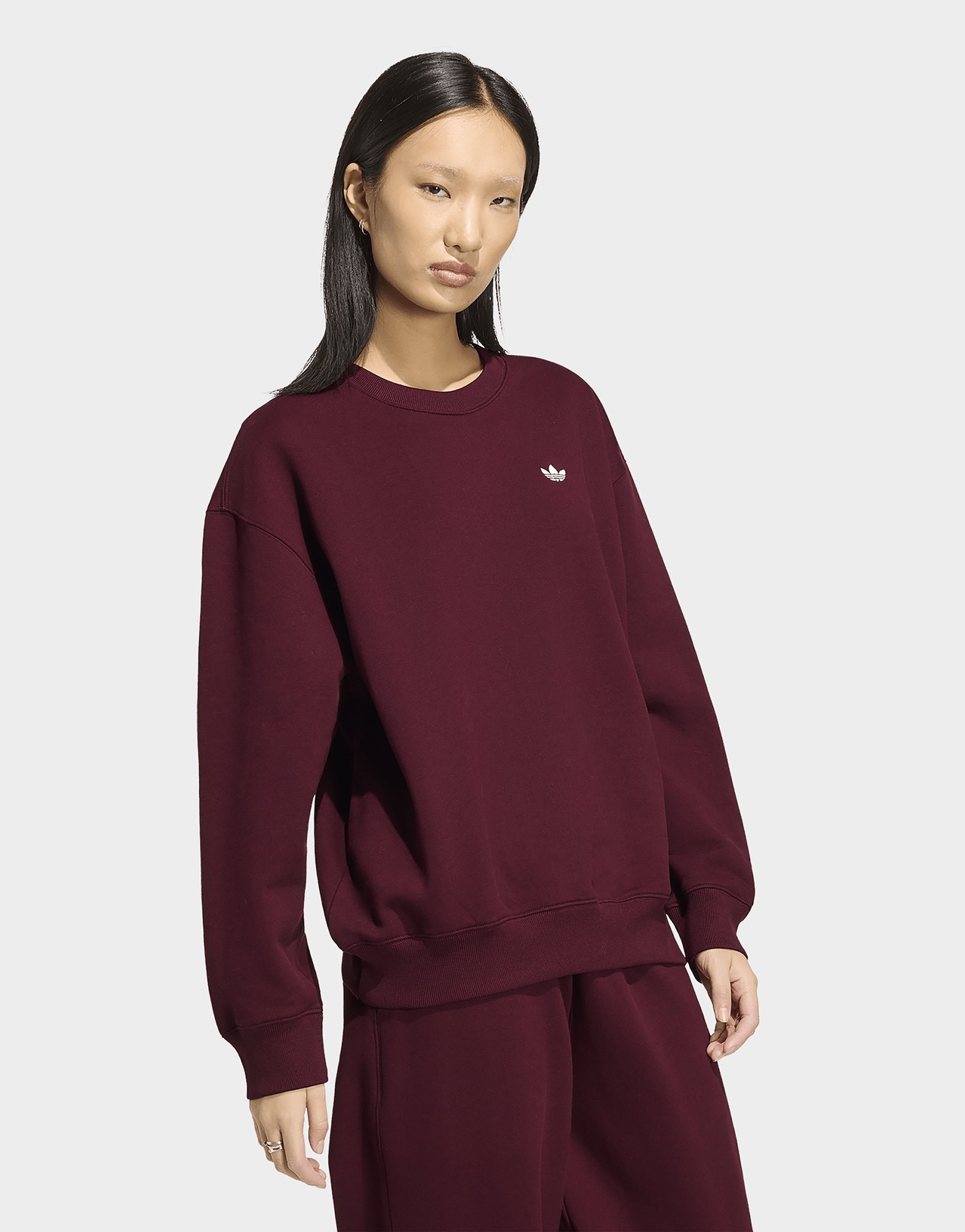 adidas Essentials Crew Long Fleece Os Sweatshirt