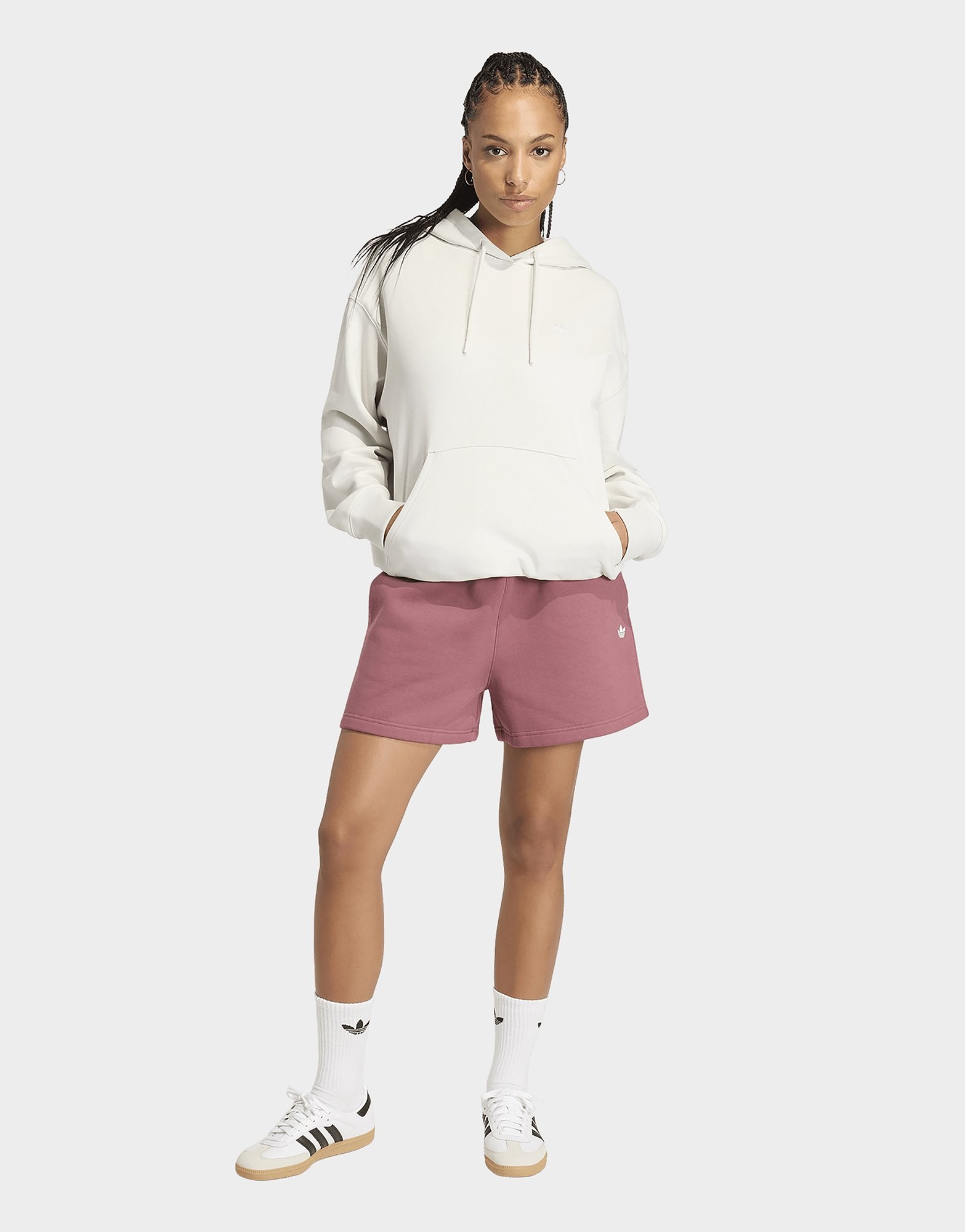 adidas ESSENTIALS FLEECE-SHORTS, LOCKER GESCHNITTEN