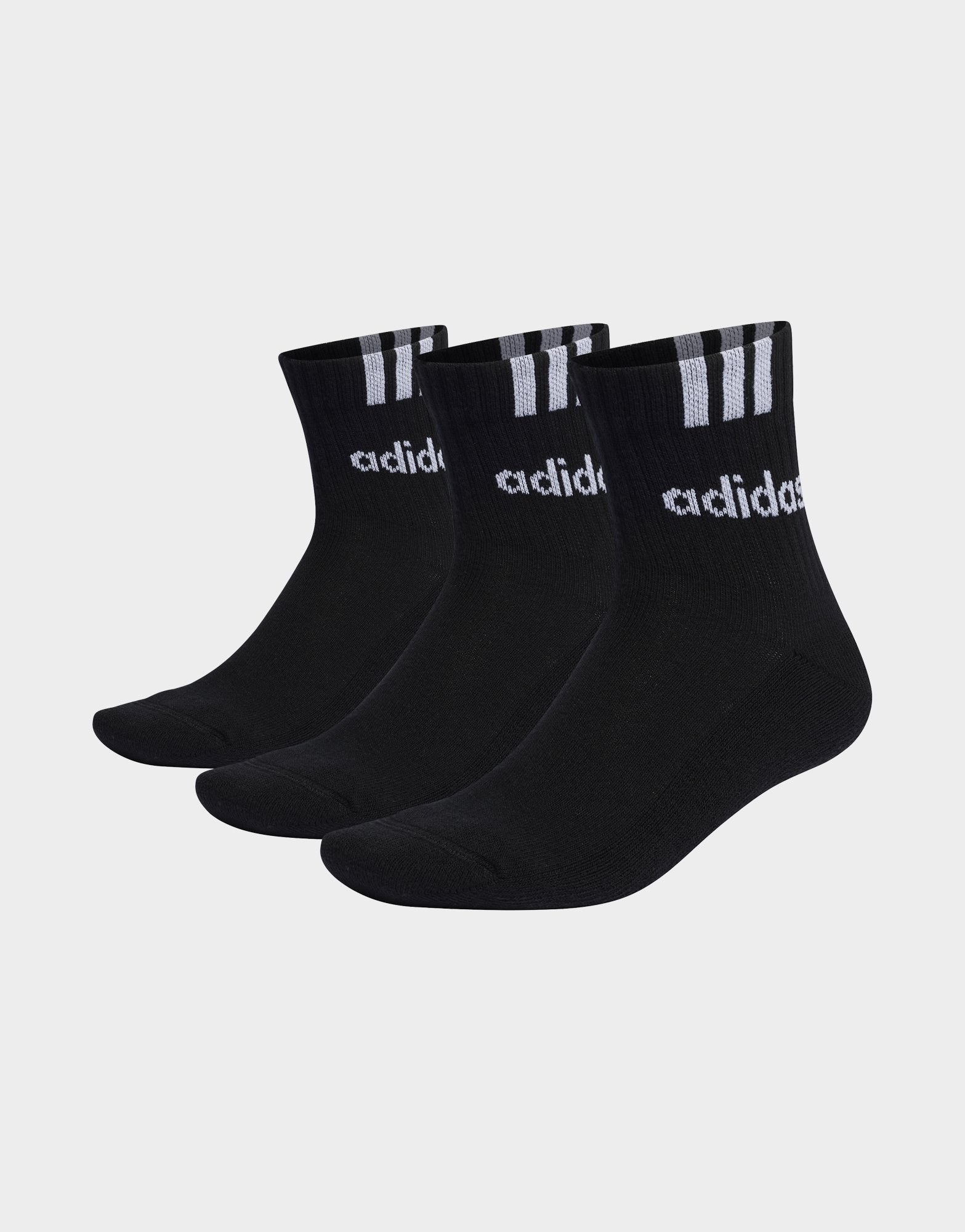 adidas 3-streifen Linear Half-crew Cushioned Socken, 3 Paar