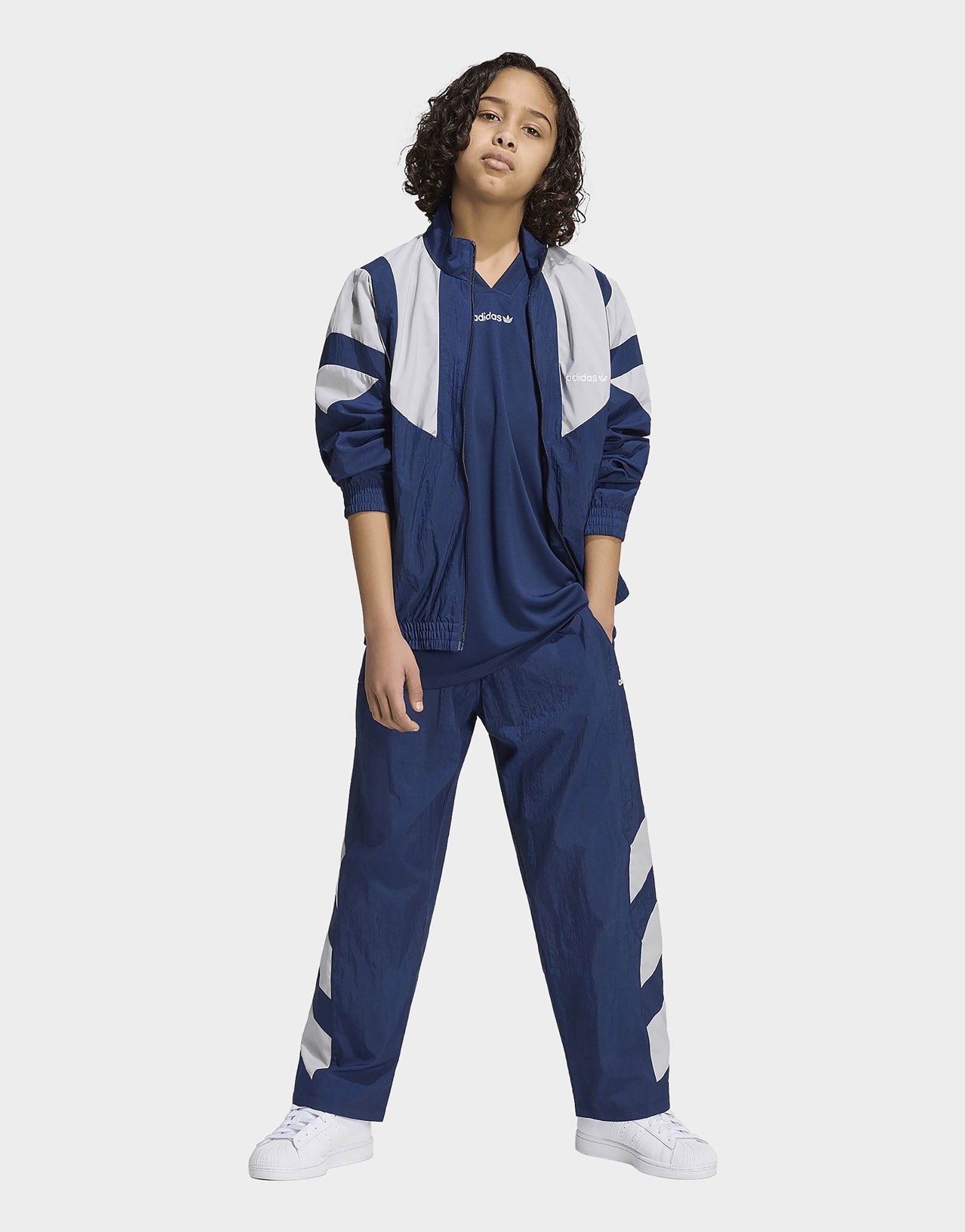 adidas OVERSIZED BLOCKED WOVEN TRACK TOP