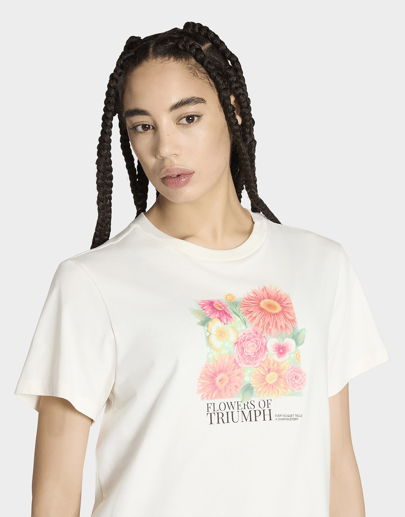 adidas Locker Geschnittenes Floral Grafik T-shirt 2