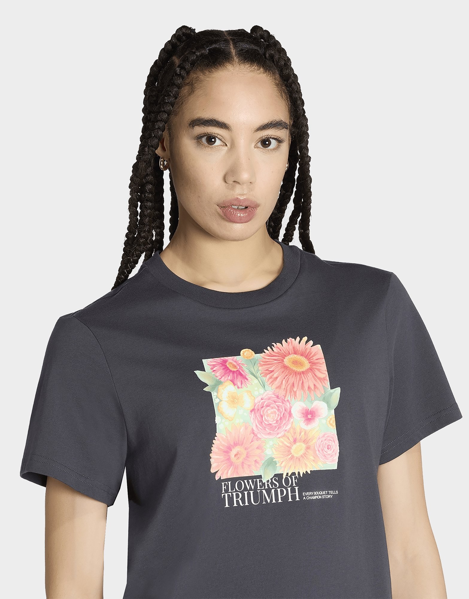 adidas Locker Geschnittenes Floral Grafik T-shirt 2