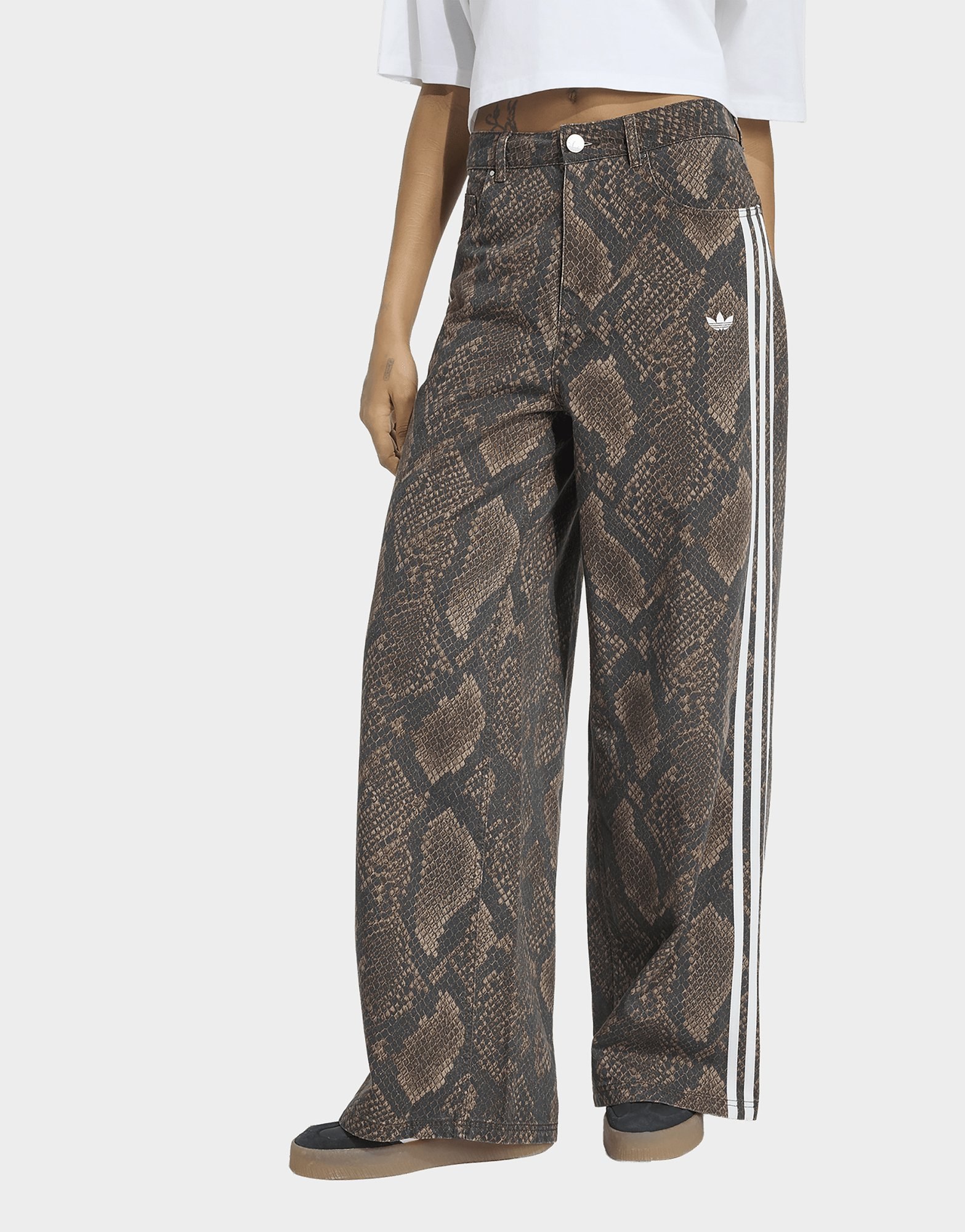 adidas Denim-hose, Locker Geschnitten, Schlangenprint