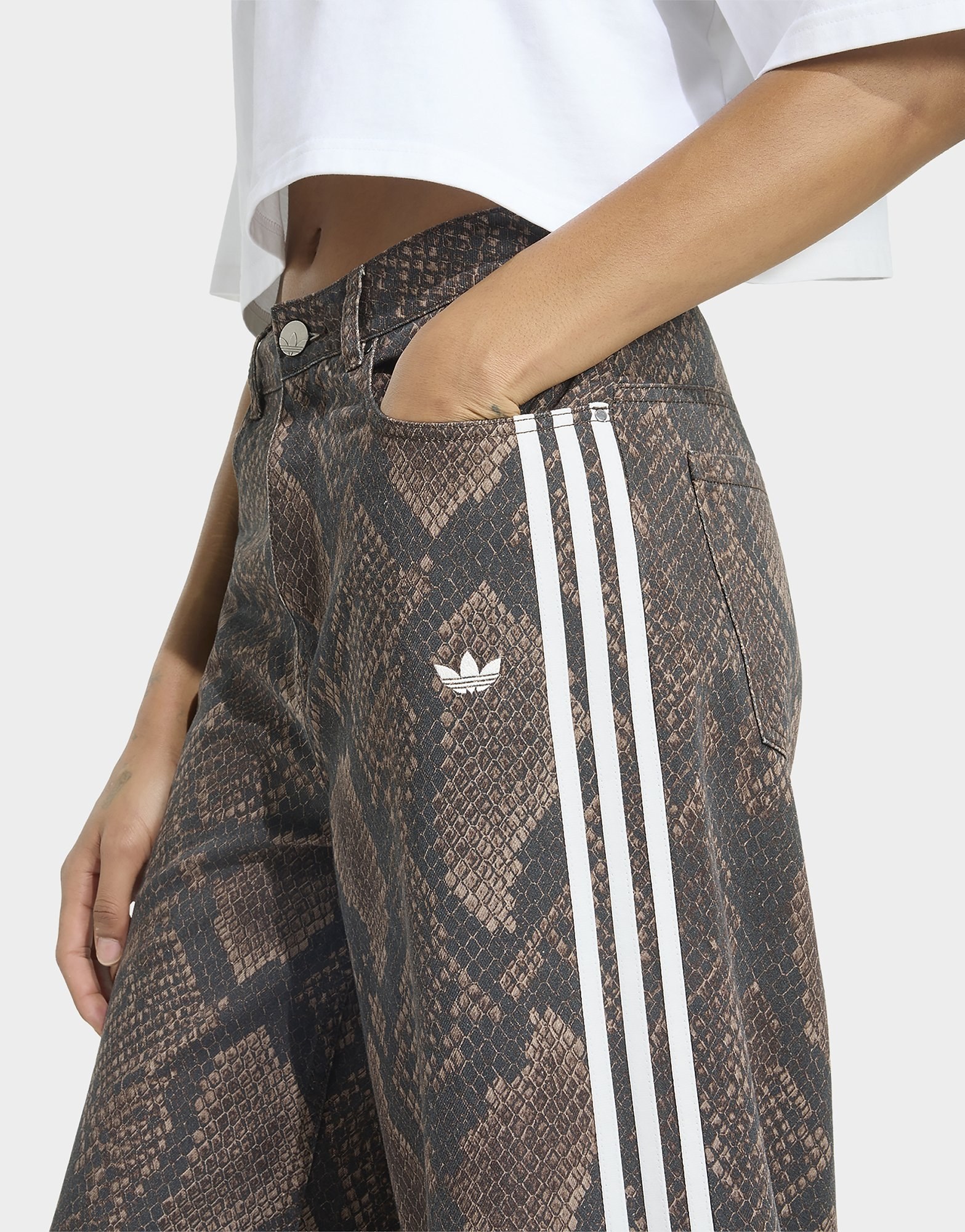 adidas Denim-hose, Locker Geschnitten, Schlangenprint