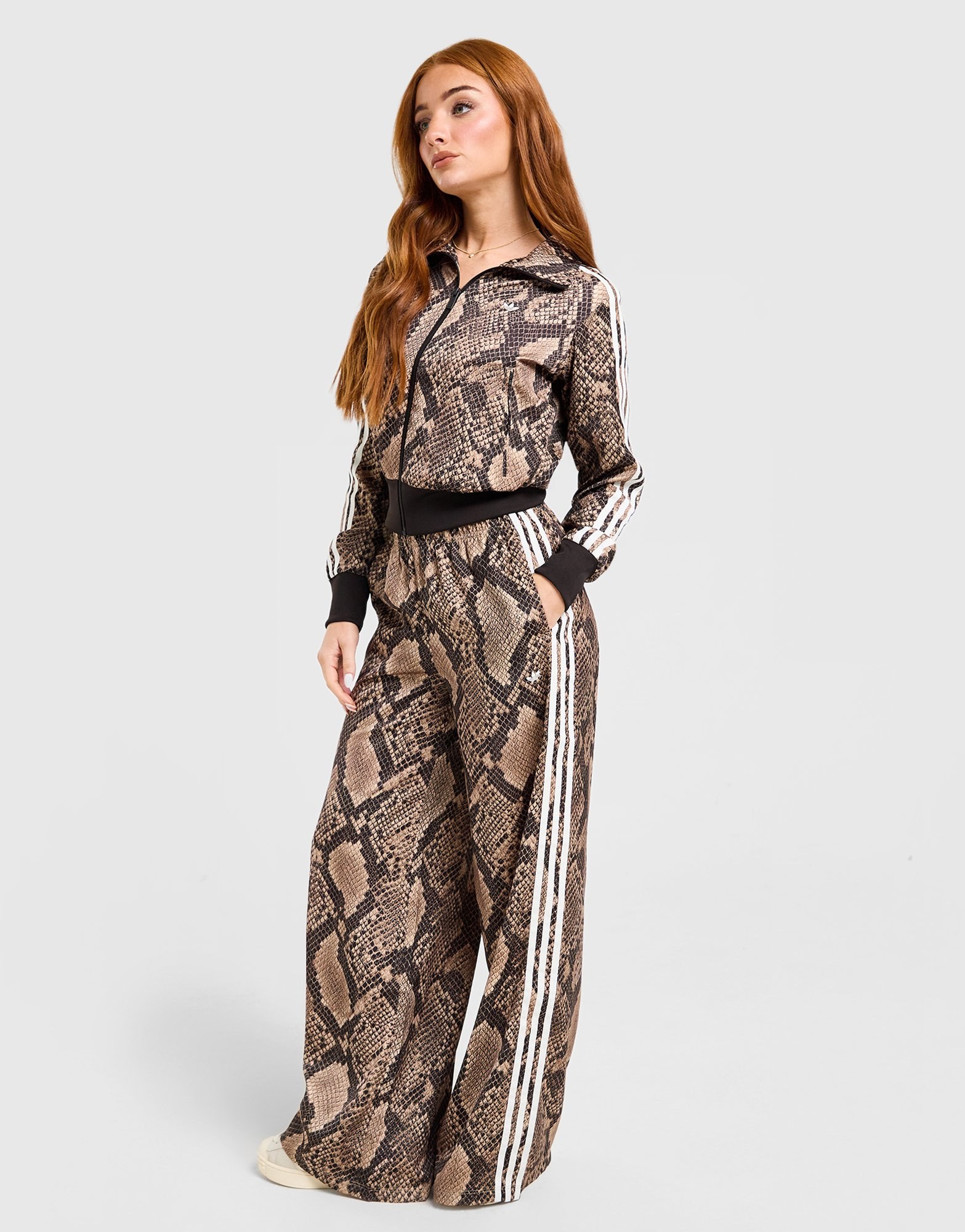 adidas Originals Satin Snake Print Firebird Track Pants